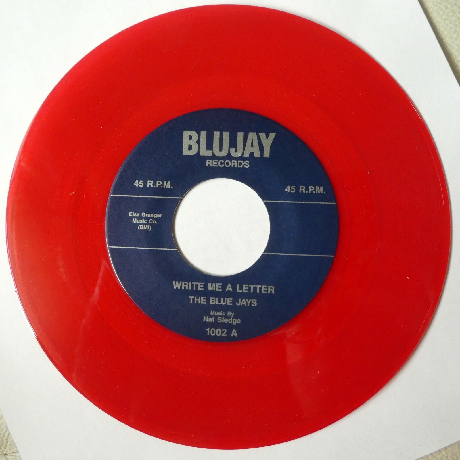 BLUE JAYS 45 Write Me A Letter / I Really Love You MINT- Repro Doowop Hf 175