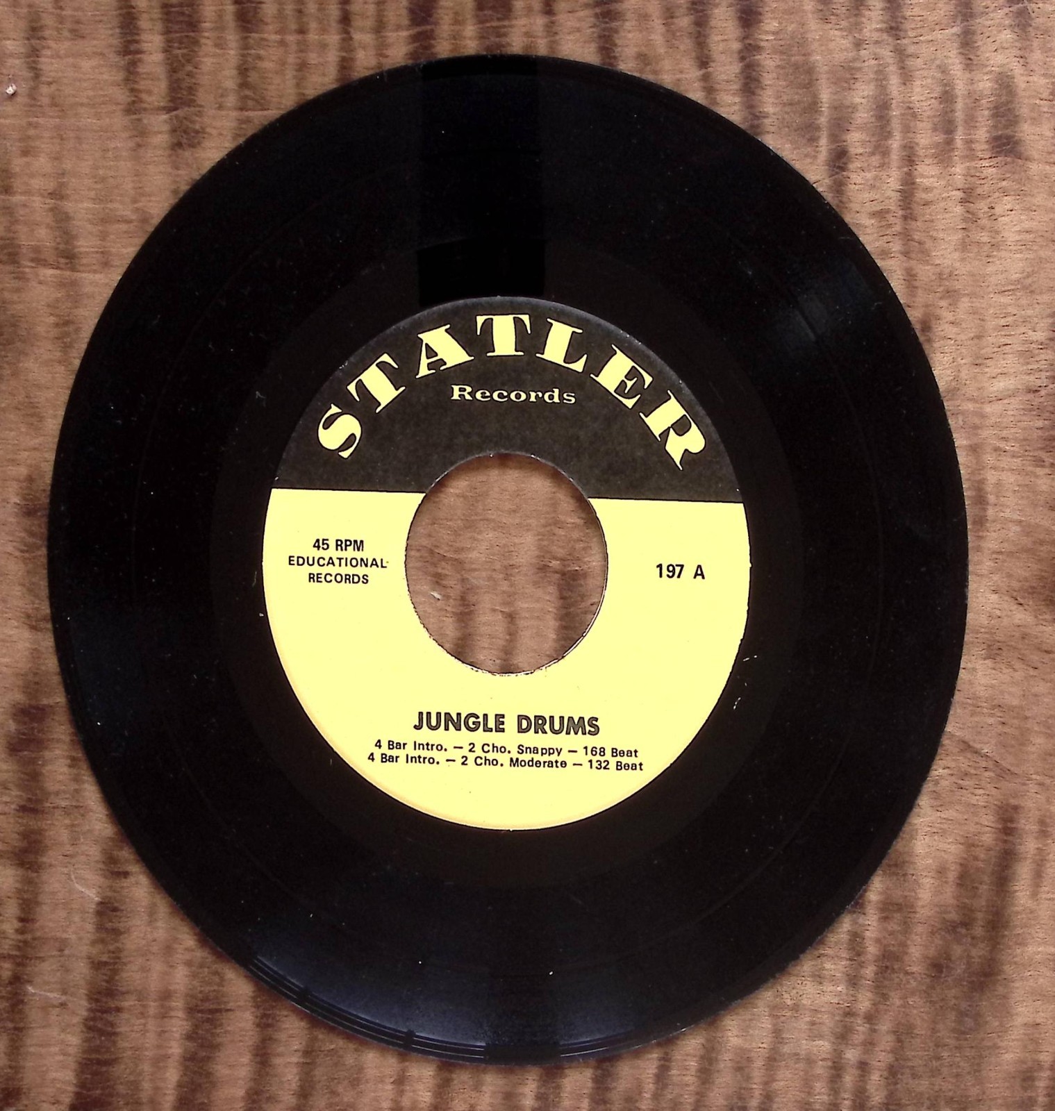 UNKNOWN ARTISTS JUNGLE DRUMS/RAGTIME COWBOY JOE STATLER RECORDS VINYL 45 84-9