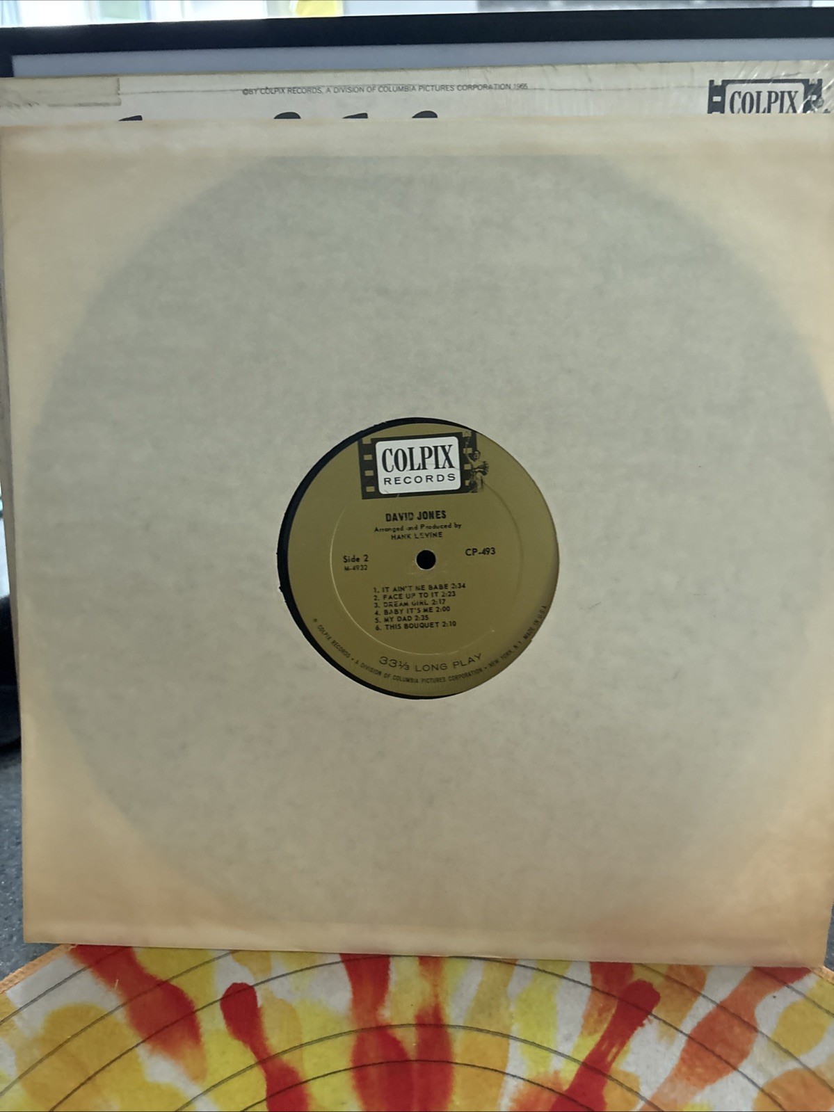 DAVID JONES Self-Titled Davey Monkees 1965 Mono Colpix Records CP-493 EX- Vinyl