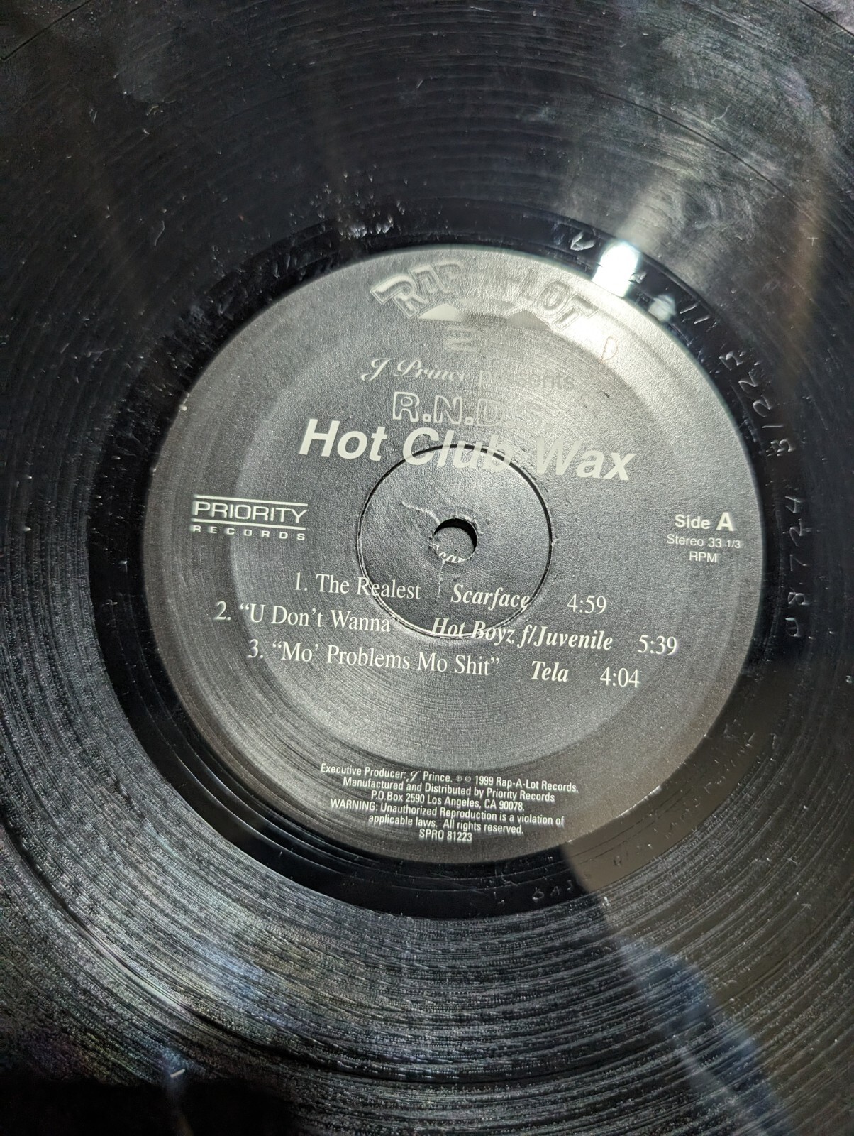 Rap A Lot 2k RNDS Hot Club Wax J Prince 2x Vinyl Record Priority Records Rap Mix