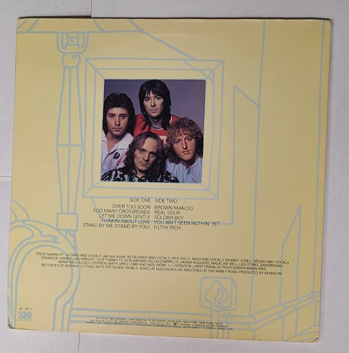 SMALL FACES – 78 In The Shade – 1978 (NM) PROMO LP – (Blues Rock) – #SD 19171