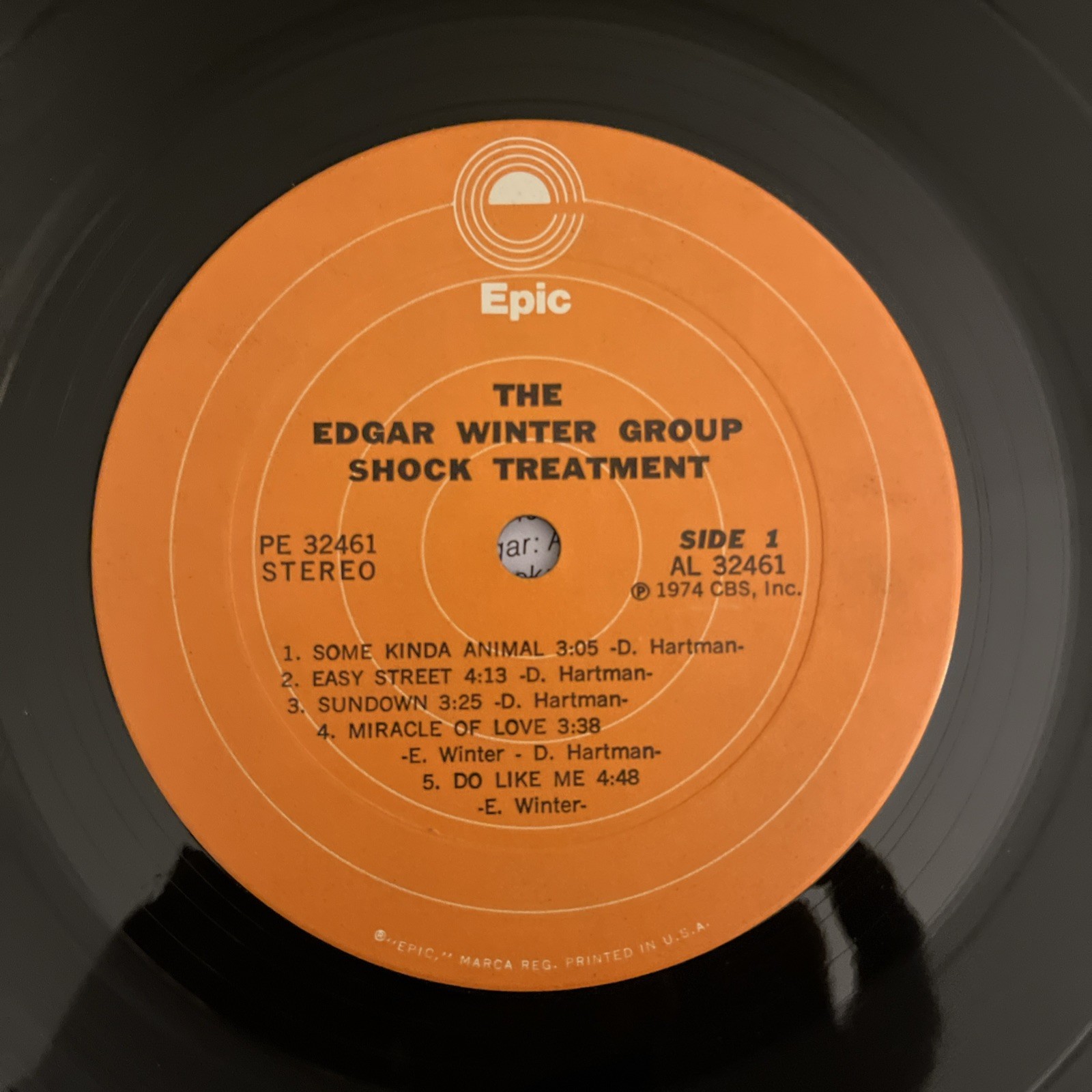 THE EDGAR WINTER GROUP SHOCK TREATMENT Epic Records PE-32461 LP VINYL EX/VG+