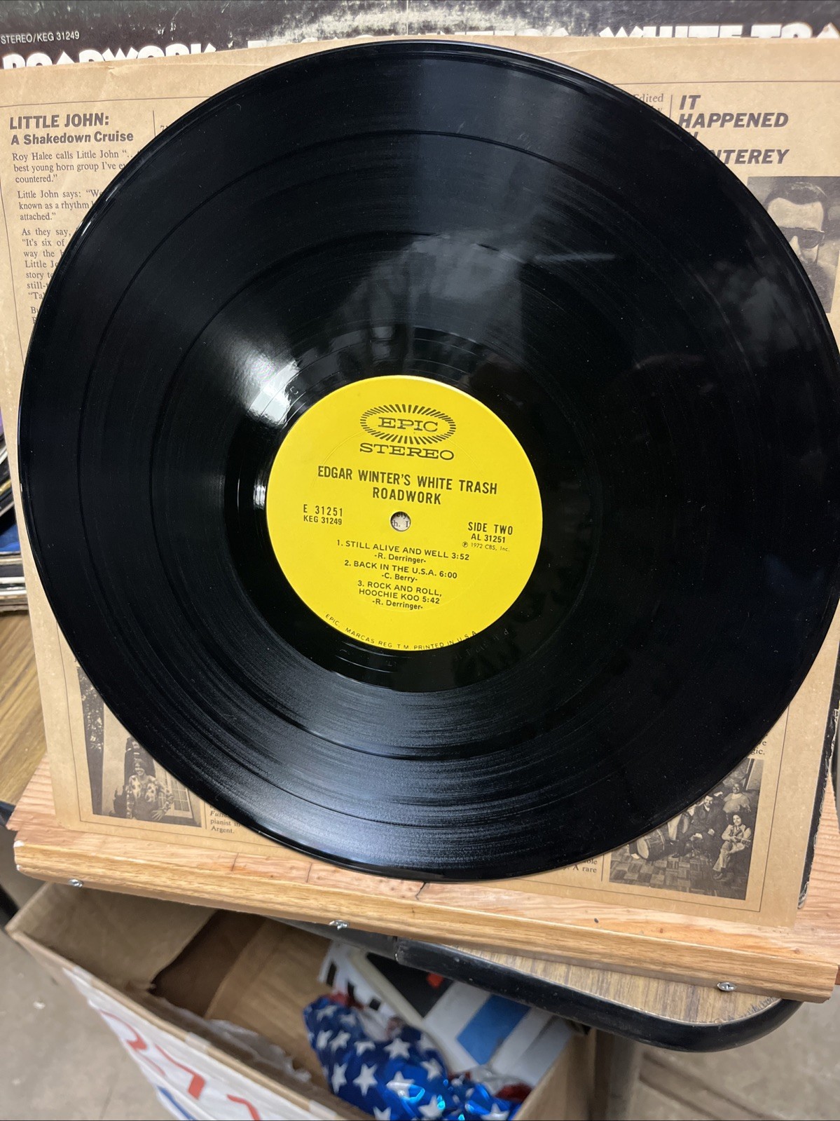 Edgar Winter White Trash Roadwork 2LP Rick Derringer Johnny Winter Live Vg++