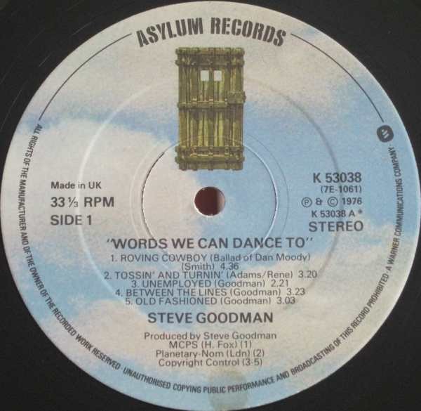 Steve Goodman – Words We Can Dance To (LP, Album) (Very Good Plus (VG+))