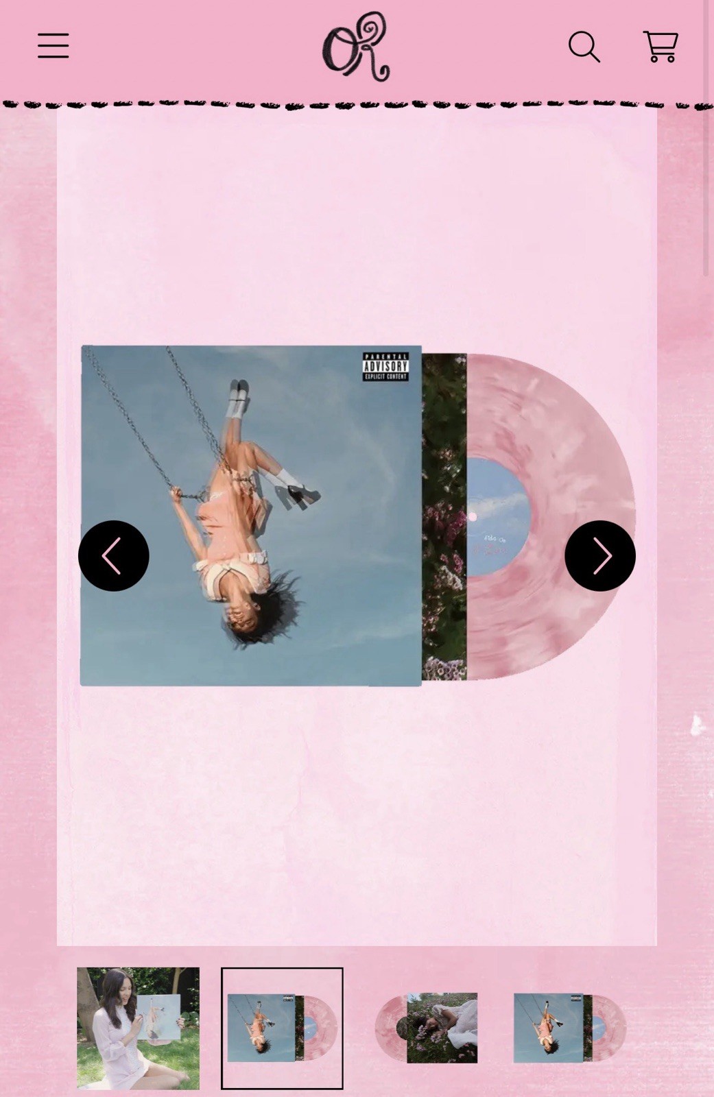 Olivia Rodrigo – You Seem Pretty Sad 12” LP “Feminine Intuition” Pink Marble
