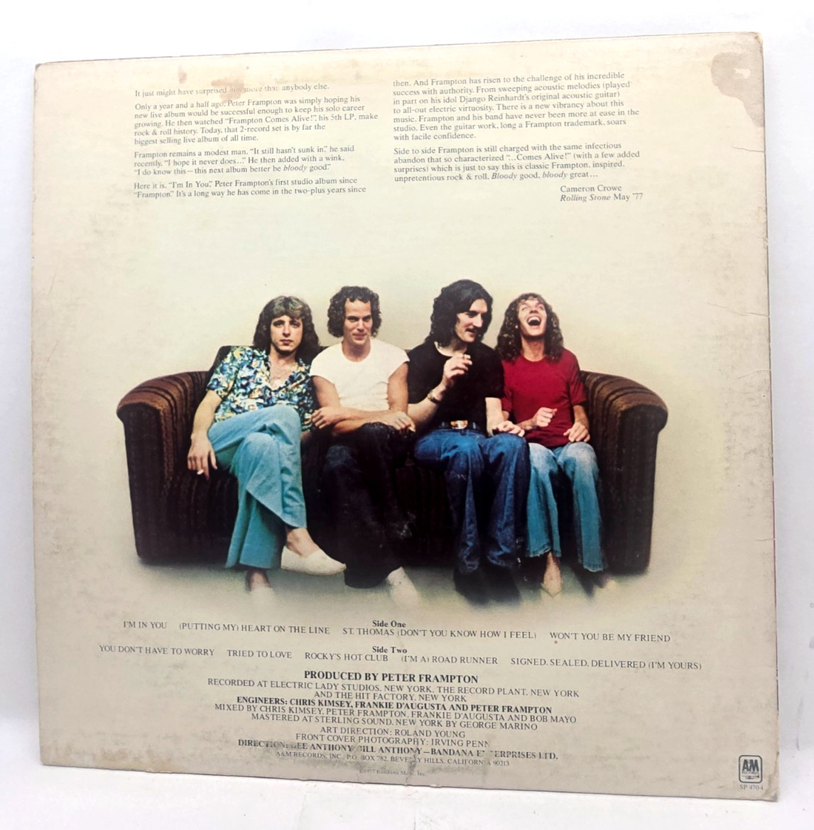 Peter Frampton, I’m In You 1977 LP Vinyl Record Album Vintage