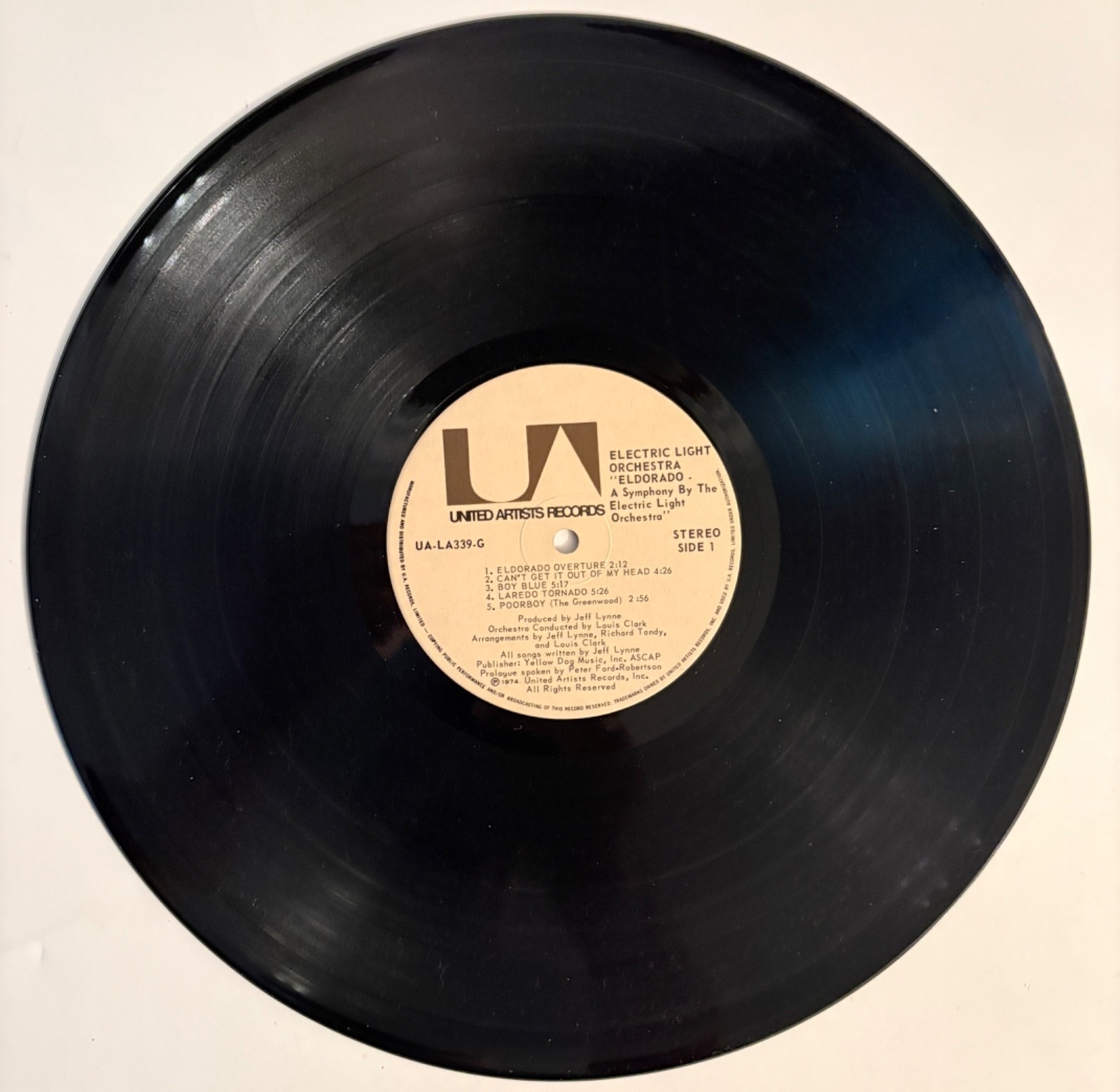 Electric Light Orchestra Eldorado Vinyl LP 1974 Symphonic Rock Jeff Lynne ELO