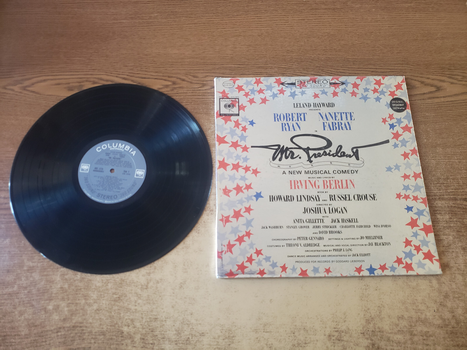 HAND SIGNED 1970s VG+ IRVING BERLIN Mr. President A New Musical Comedy LP33