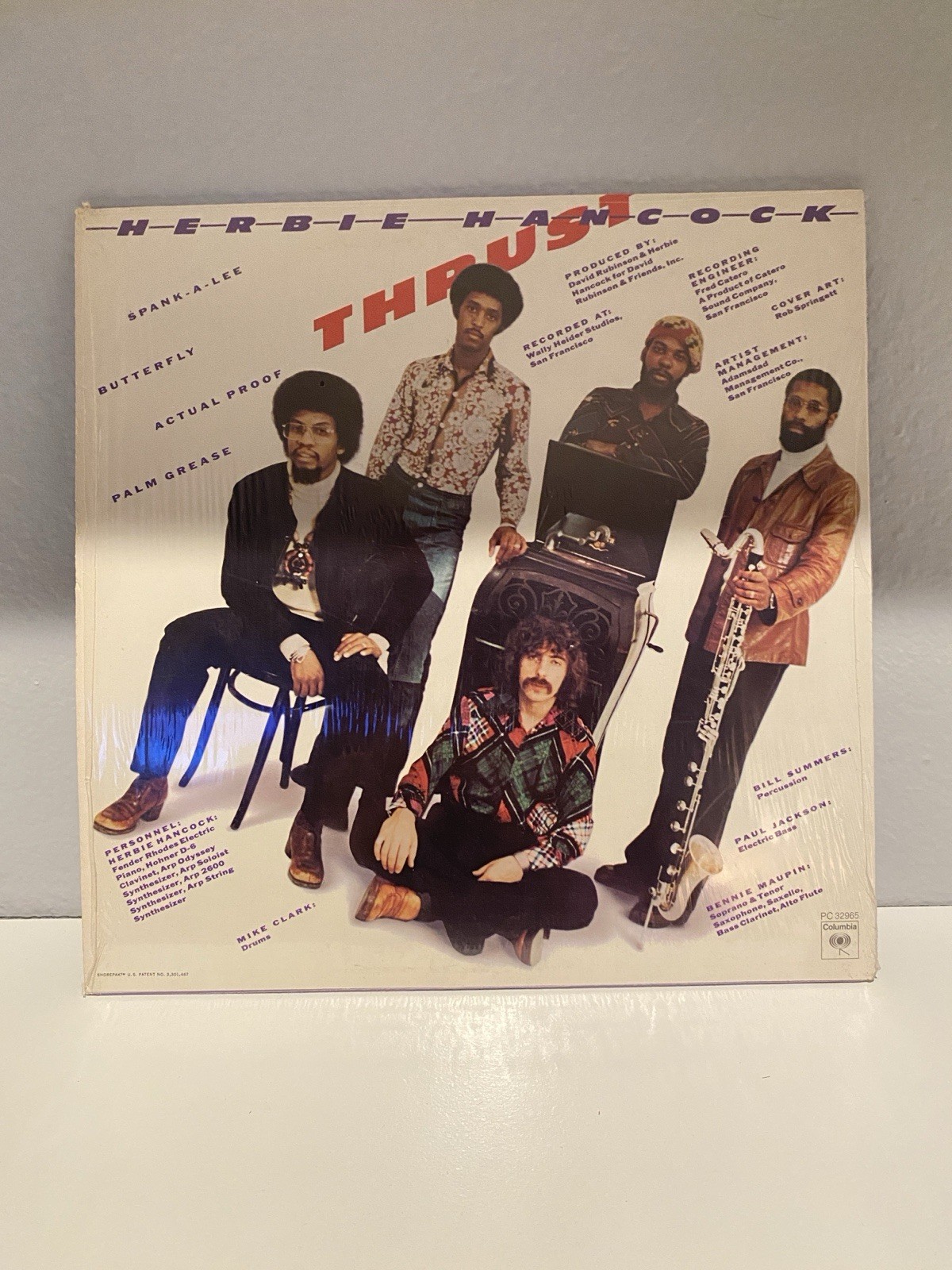 VG+ Thrust by Herbie Hancock US Vinyl 1974 Colombia In Shrink