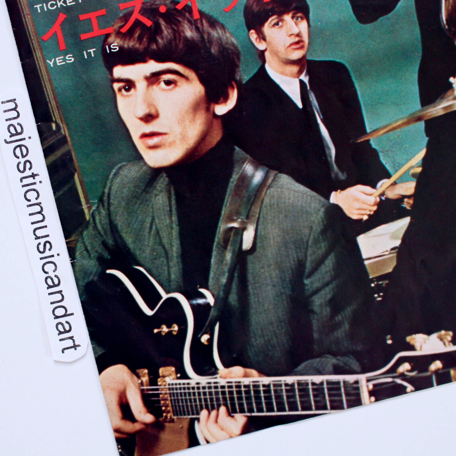 ORIGINAL 1965 THE BEATLES TICKET TO RIDE 7 INCH VINYL ODEON JPN RARE