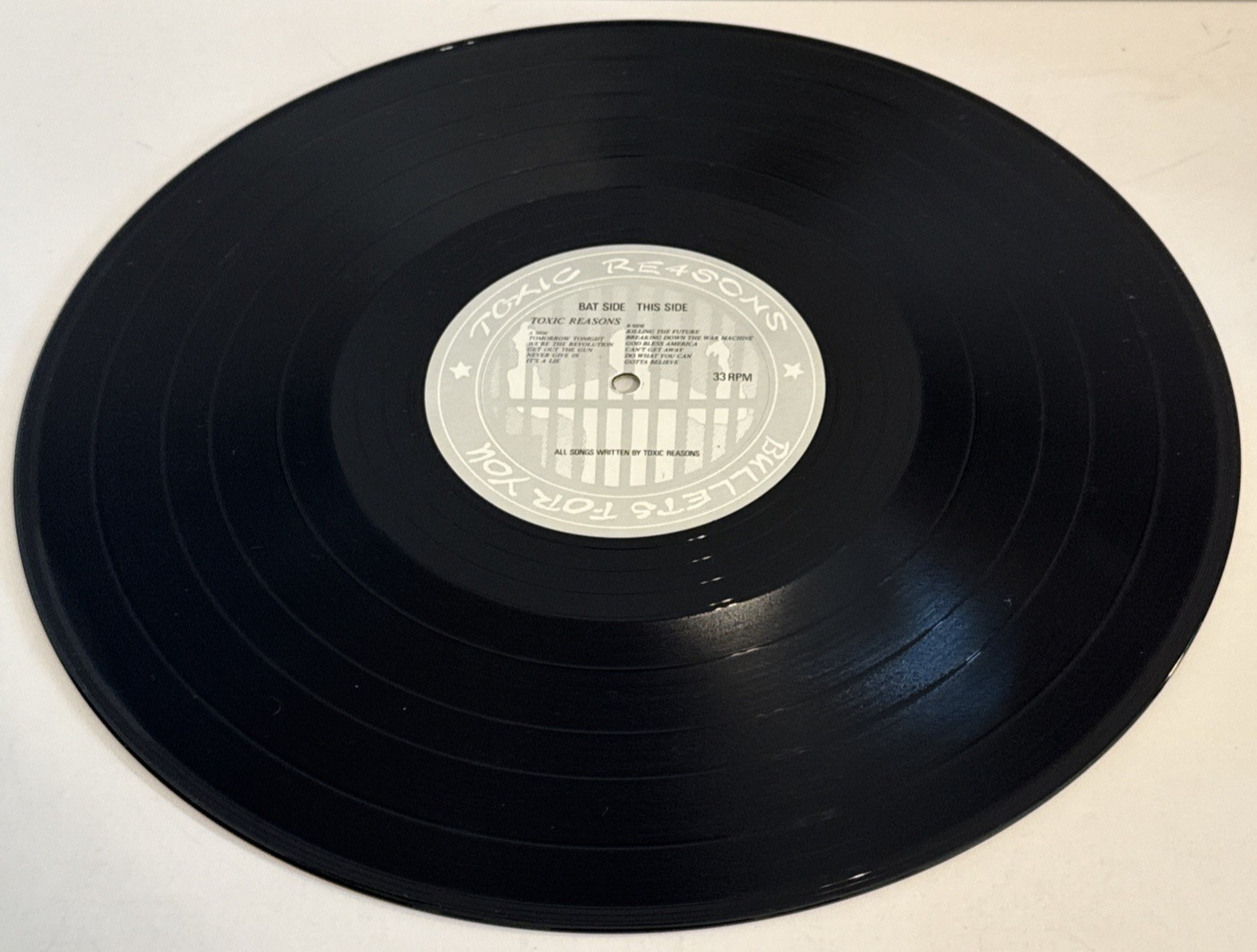 TOXIC REASONS – BULLETS FOR YOU ORIGINAL 1985 HARDCORE PUNK LP FIRST PRESSING