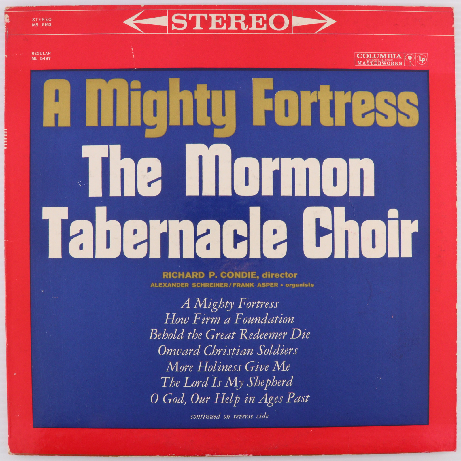 The Mormon Tabernacle Choir – A Mighty Fortress – 1960 LP Vinyl Record MS 6162