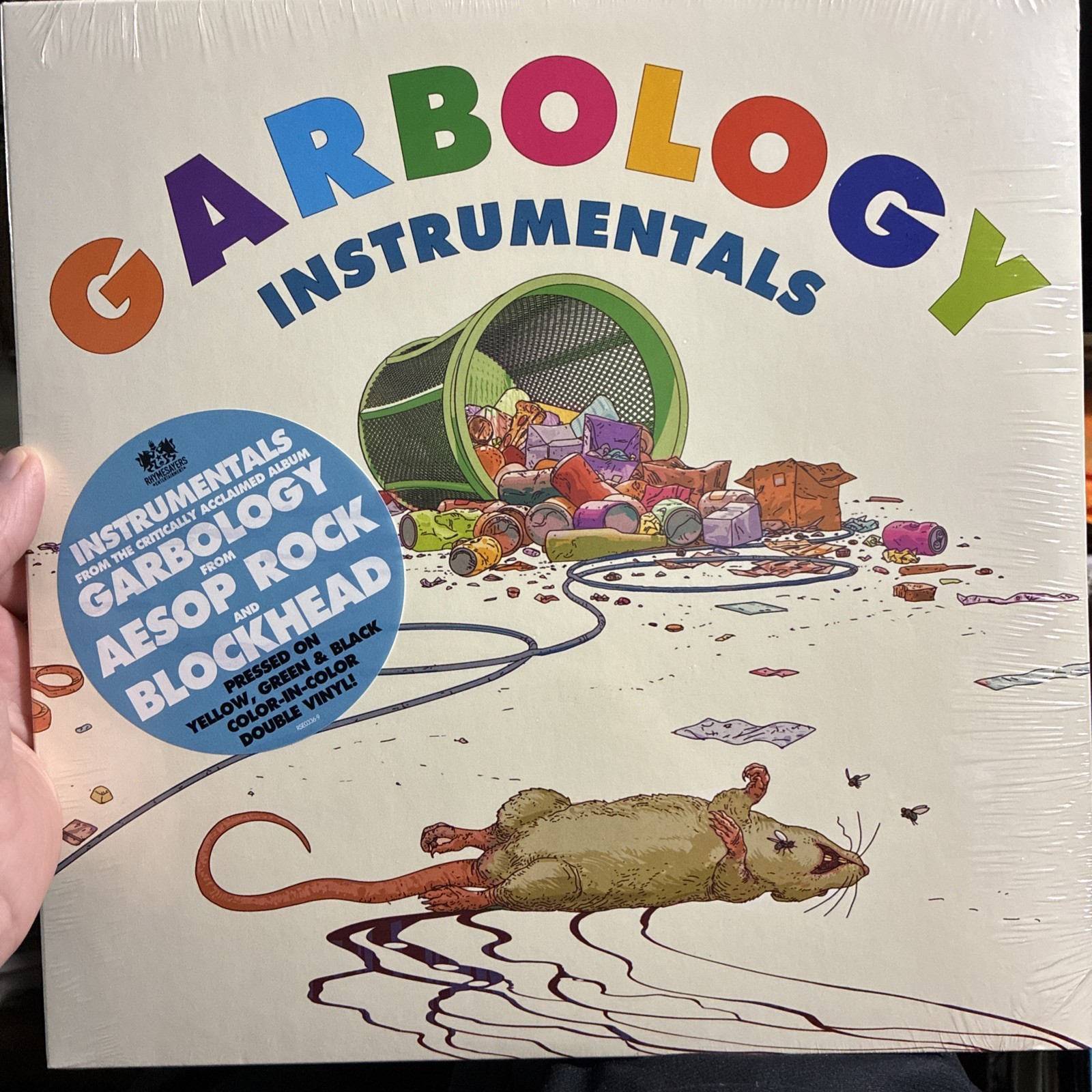 *NEW SEALED-Aesop Rock X Blockhead- Garbology: Instrumentals, tricolor double LP