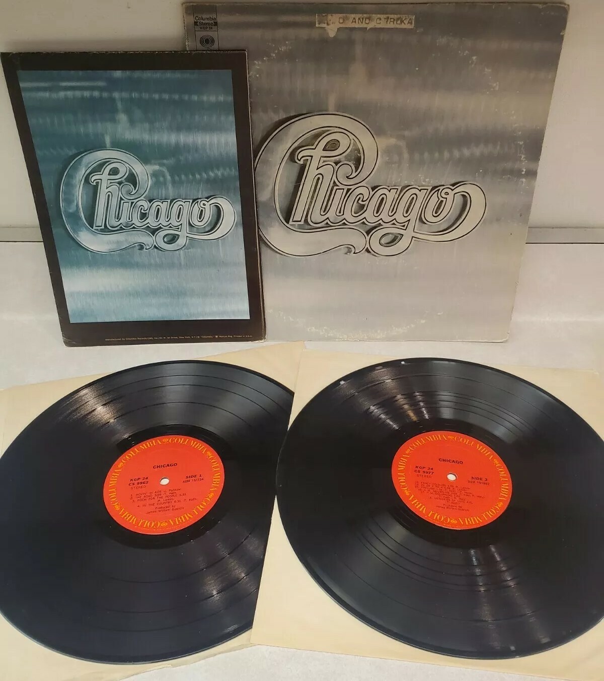 Chicago Two Vinyl Record Set Columbia Records KGP 24 With Poster 33 RPM