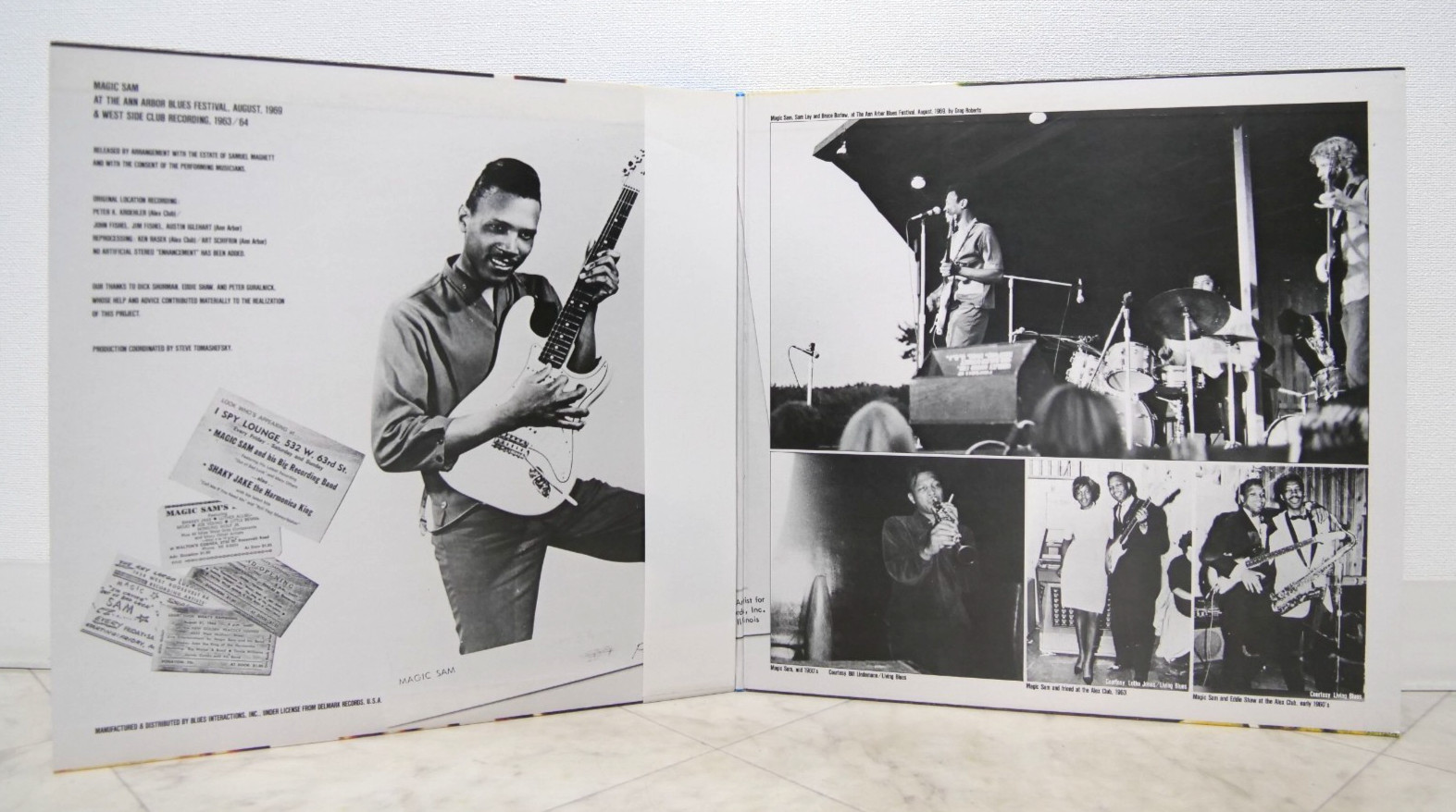 MAGIC SAM / LIVE JAPAN ISSUE DOUBLE LP W/OBI, INSERT, 7″
