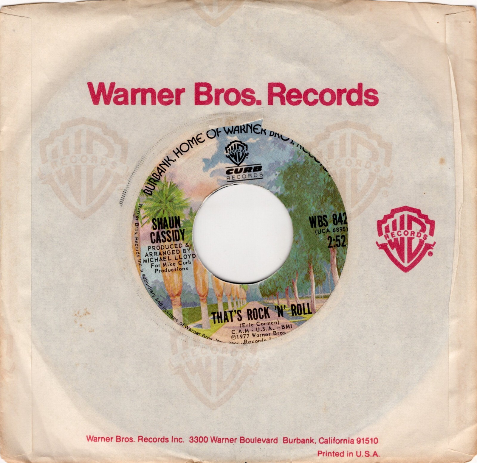 Shaun Cassidy – That’s Rock ‘N’ Roll 1976 Warner Bros Pop Rock VG+