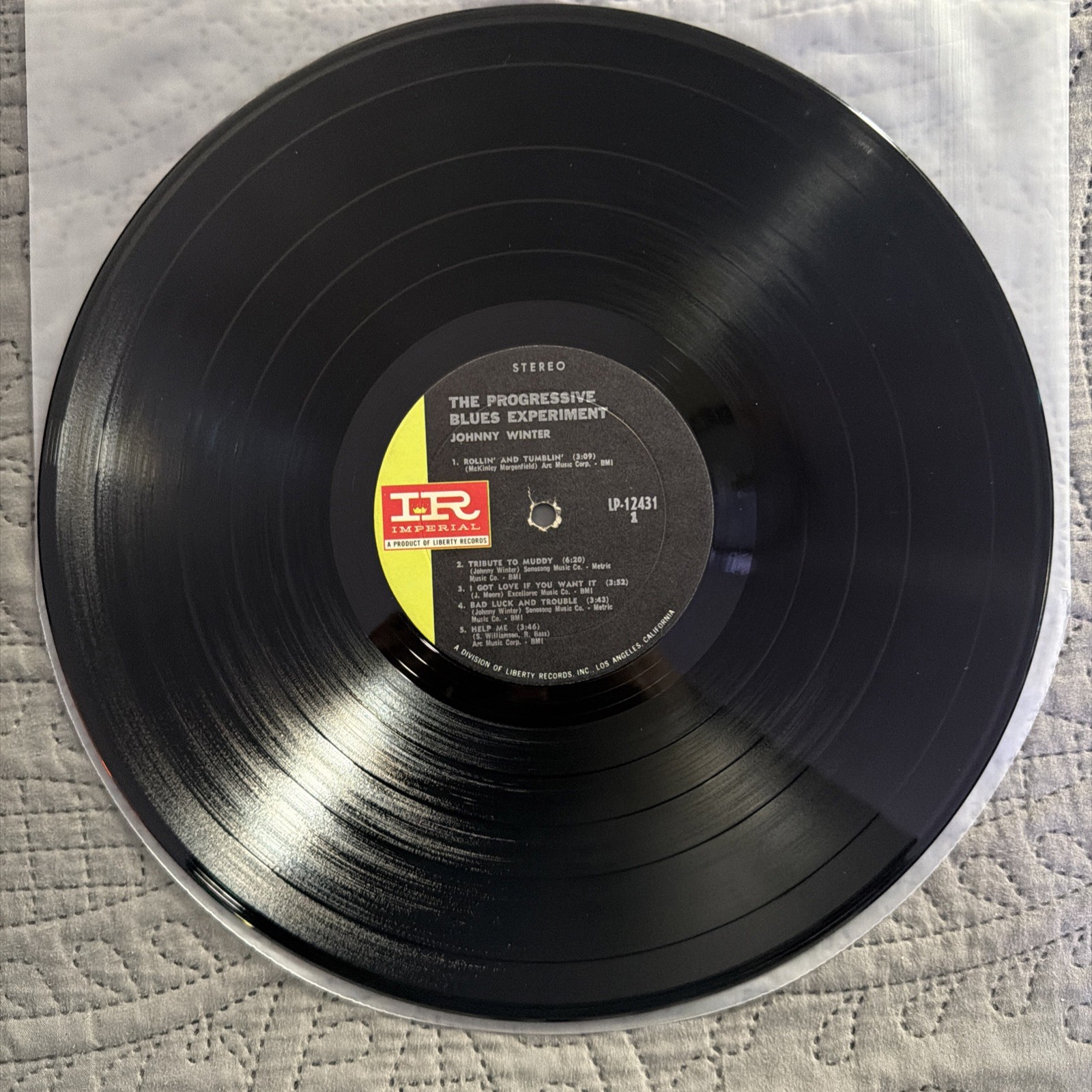 Johnny Winter – The Progressive Blues Experiment (Imperial LP-12431) 1969 VG/VG