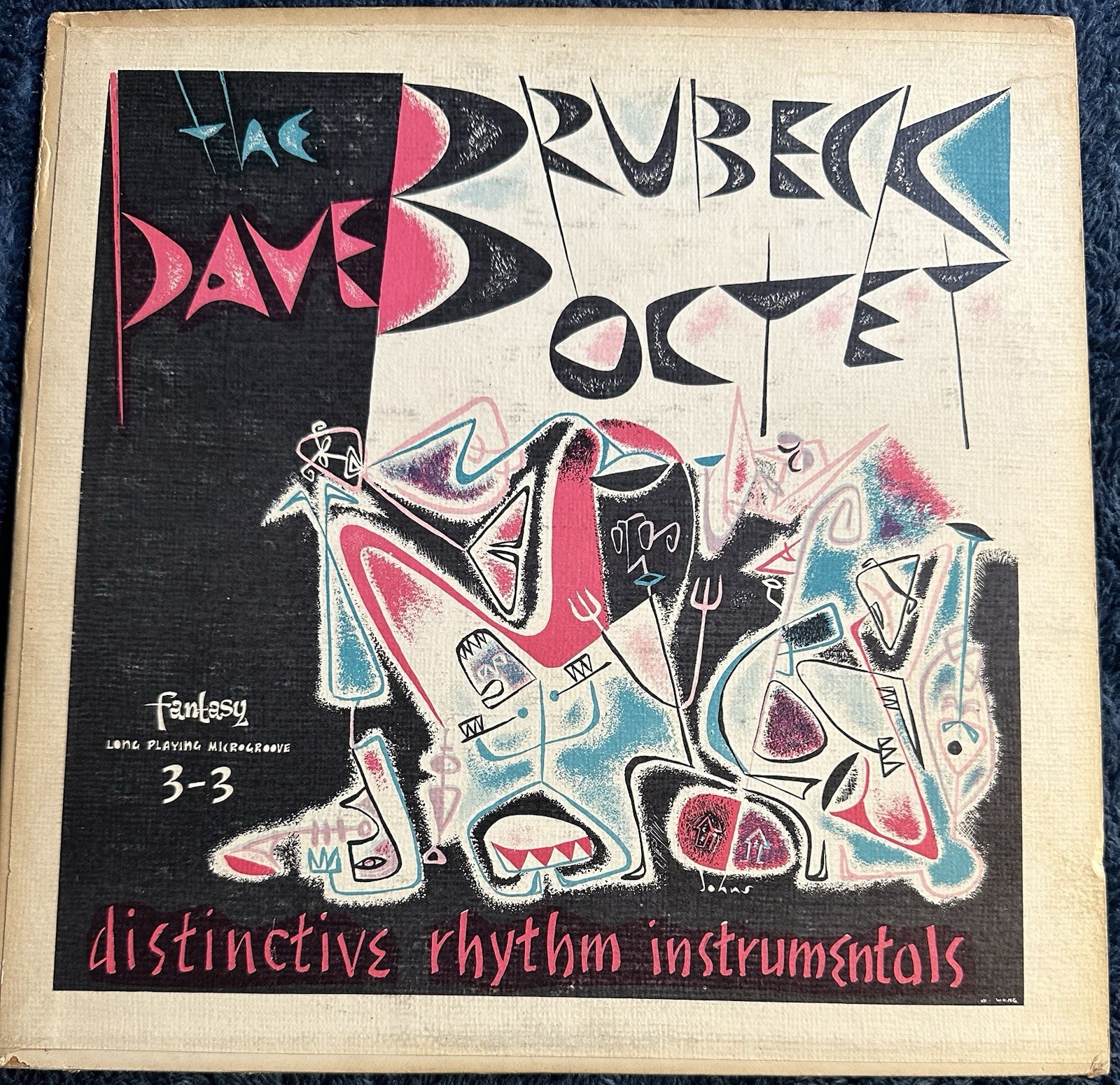 Dave Brubeck Octet – Distinctive Rhythm Instrumentals 10” LP Fantasy 3-3 Red VG+