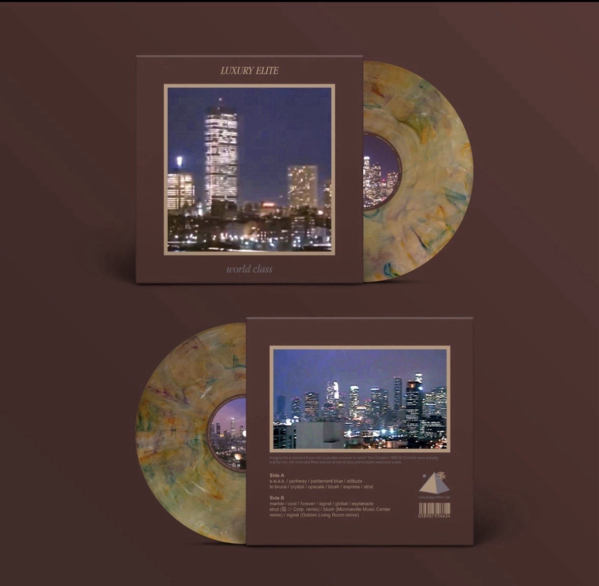 Luxury Elite World Class Vinyl Virtual Algorithm Gold Marble Vaporwave