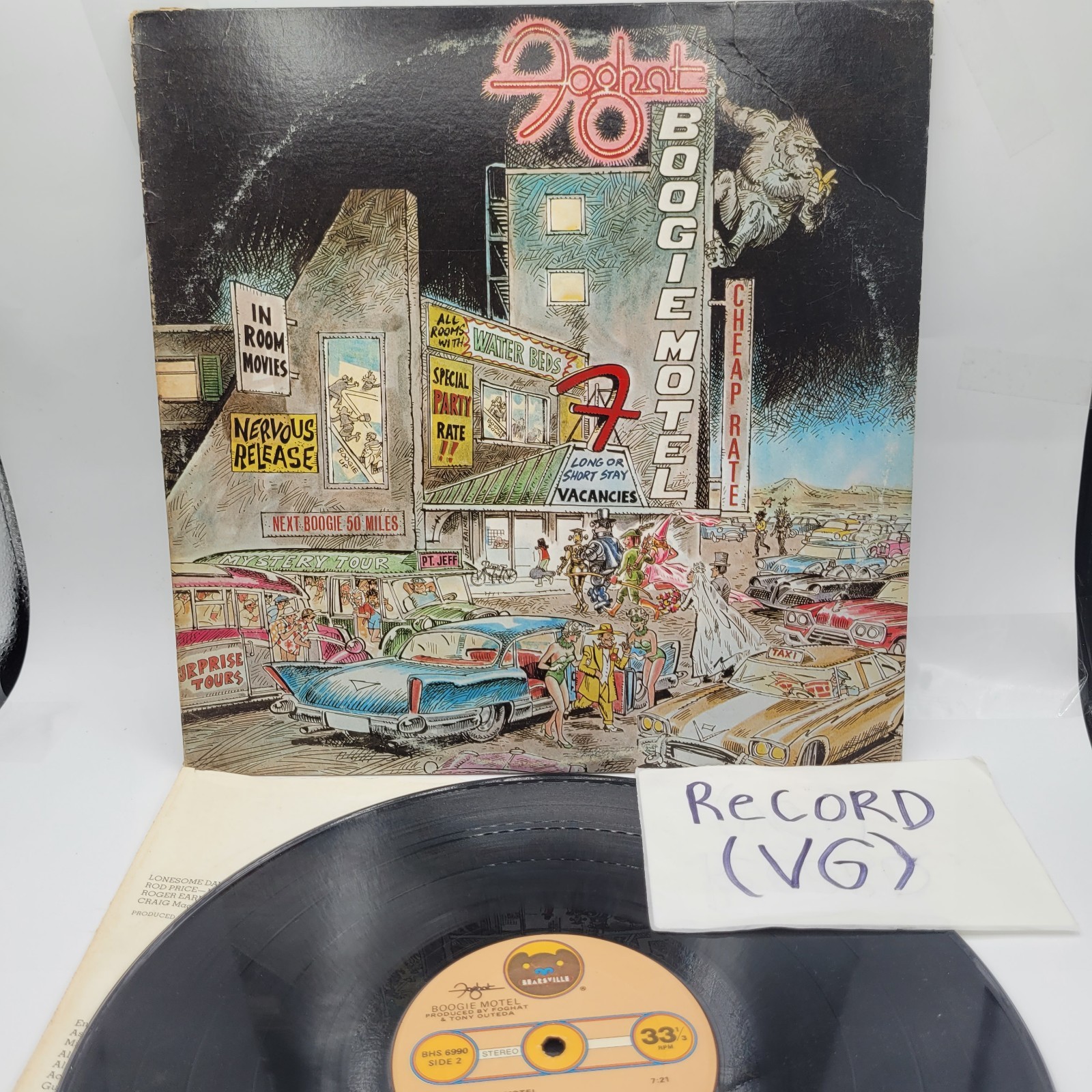 FOGHAT Vinyl LP BOOGIE MOTEL 1979 ORIGINAL PRESS GREAT CONDITION! VG