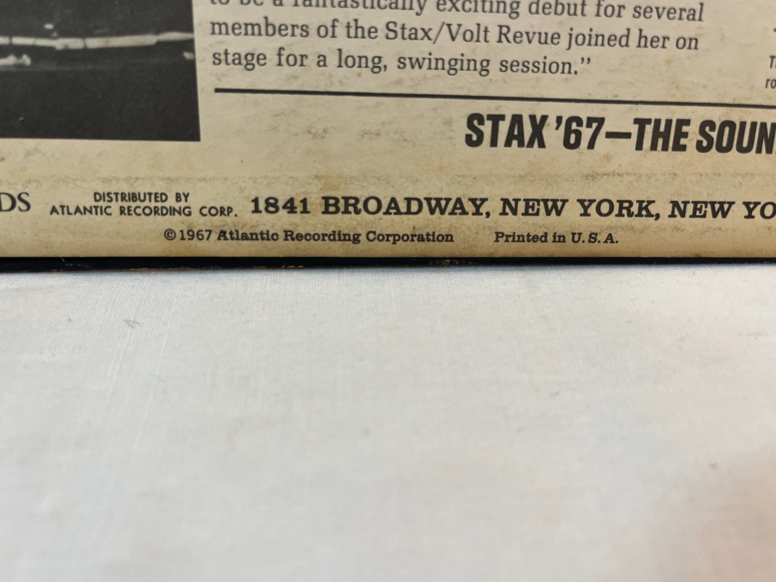LP The Stax Volt Revue Volume One Live In London STAX S721 (G+/VG Vinyl)