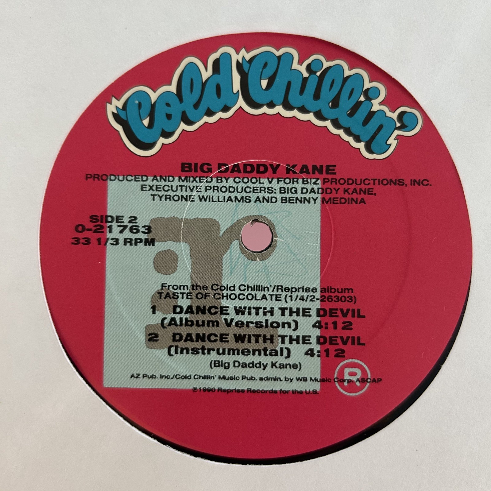 Big Daddy Kane Cause I Can Do It Right 12″ vinyl 1990 record Cold Chillin Excell