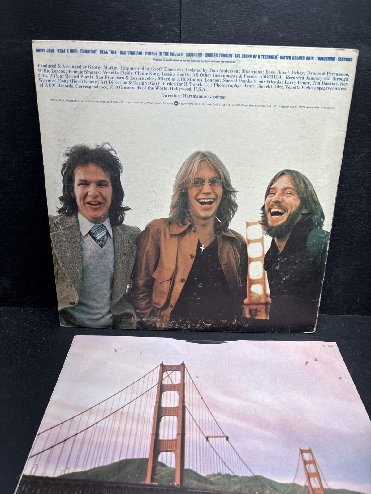 AMERICA SELF TITLED BS2852 WARNER BROS VINYL LP RECORD