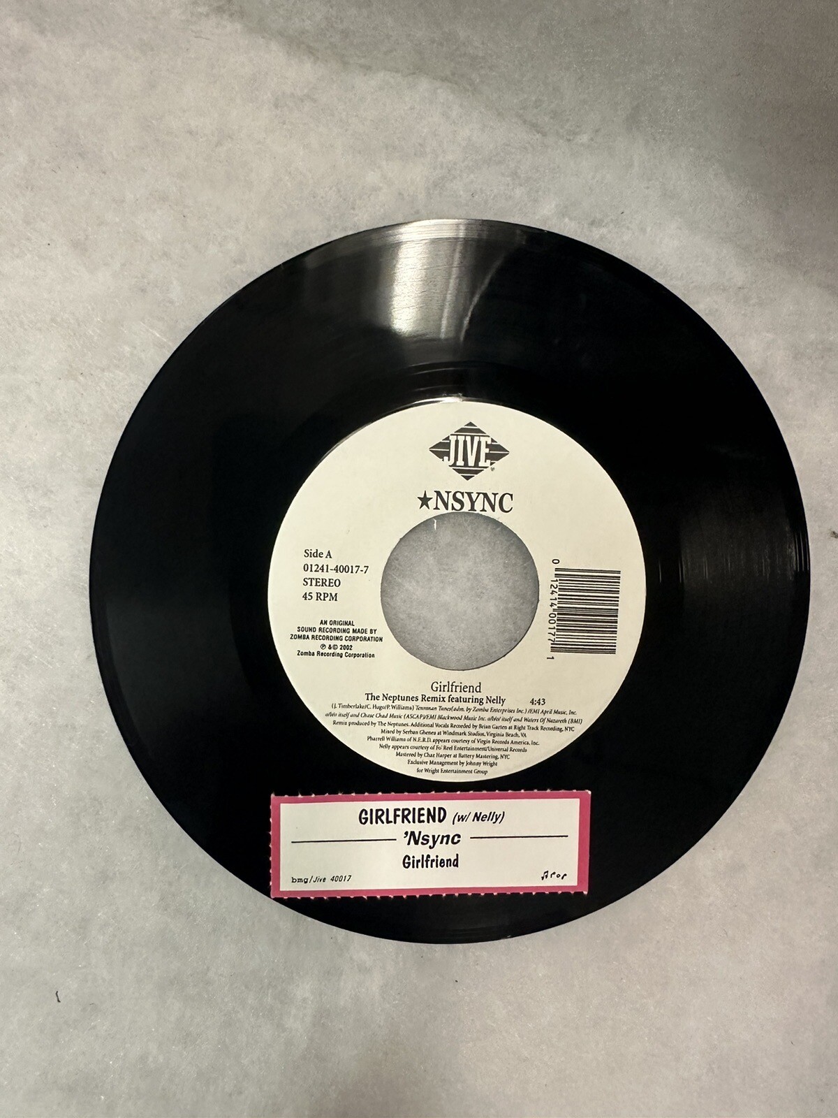 *NSYNC – Girlfriend (The Neptunes Remix) 7’ Single Vinyl Record