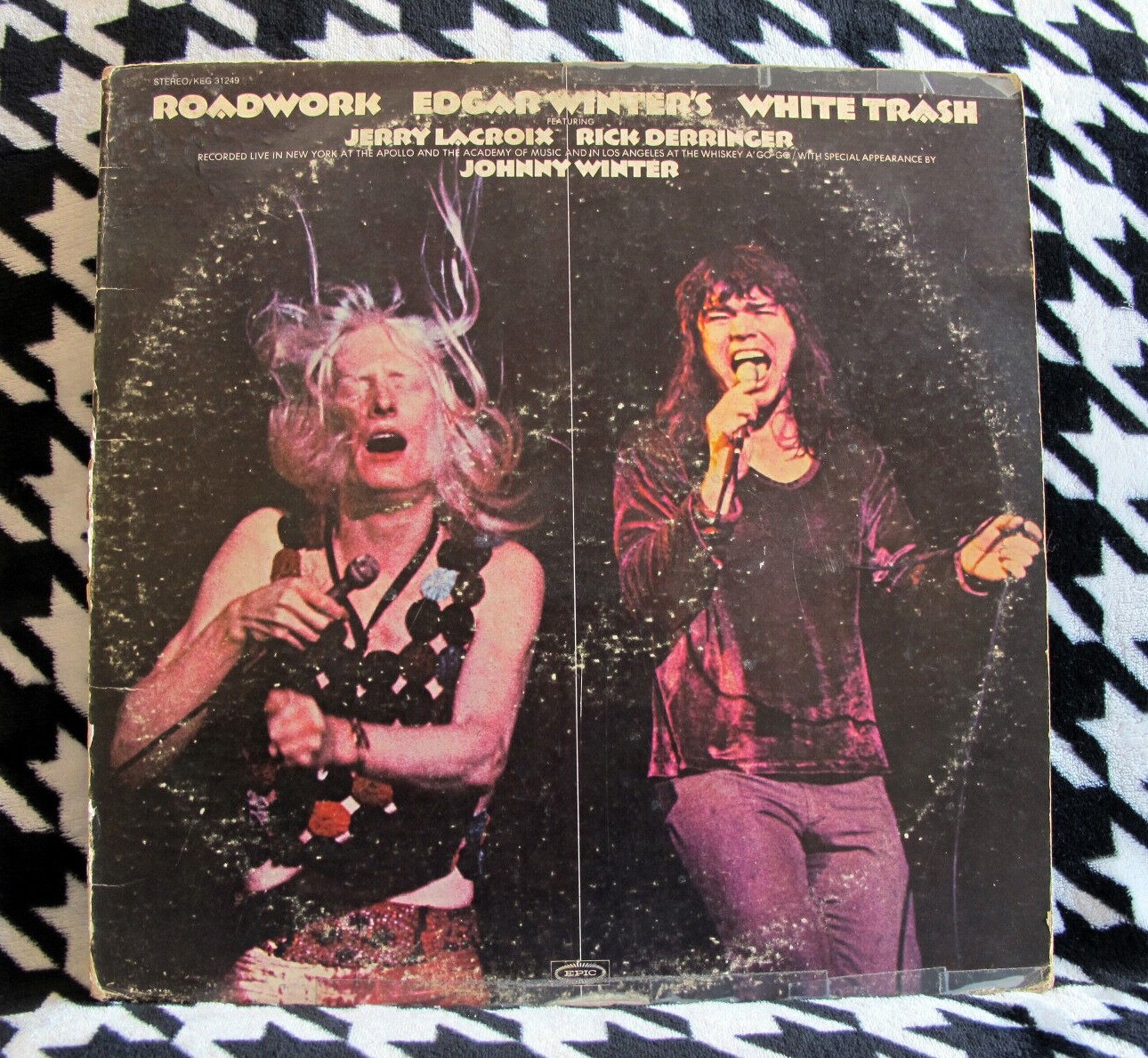 Edgar Winter’s White Trash : Roadwork LIVE 1972 Rock 2LP Vinyl Record KEG 31249
