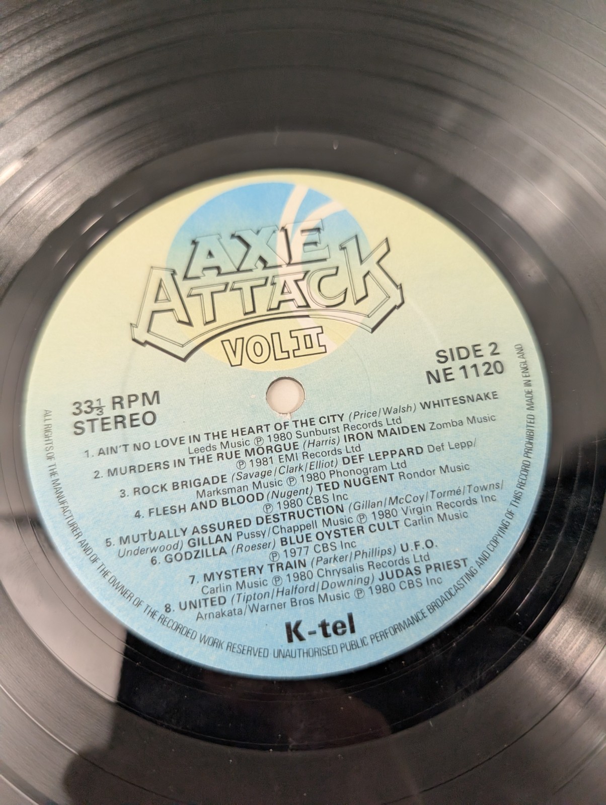 Vinyl Record Axe Attack Volume II K Tel NE 1120