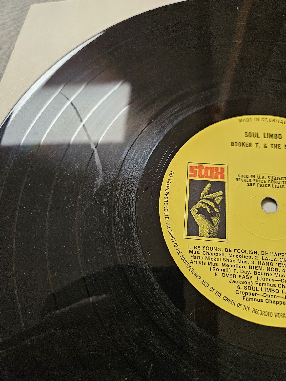 Booker T And The Mg’s Soul Limbo Over Easy Vinyl LP 1968 Pressing-VG