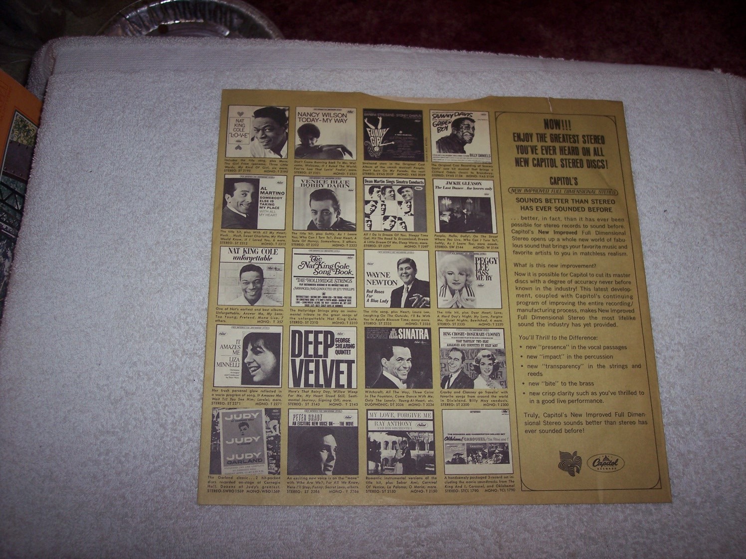 GREEN CAPITOL 12 INCH 33 1/3 ORIGINAL INNER SLEEVE ONLY *NO SPLITS* #6