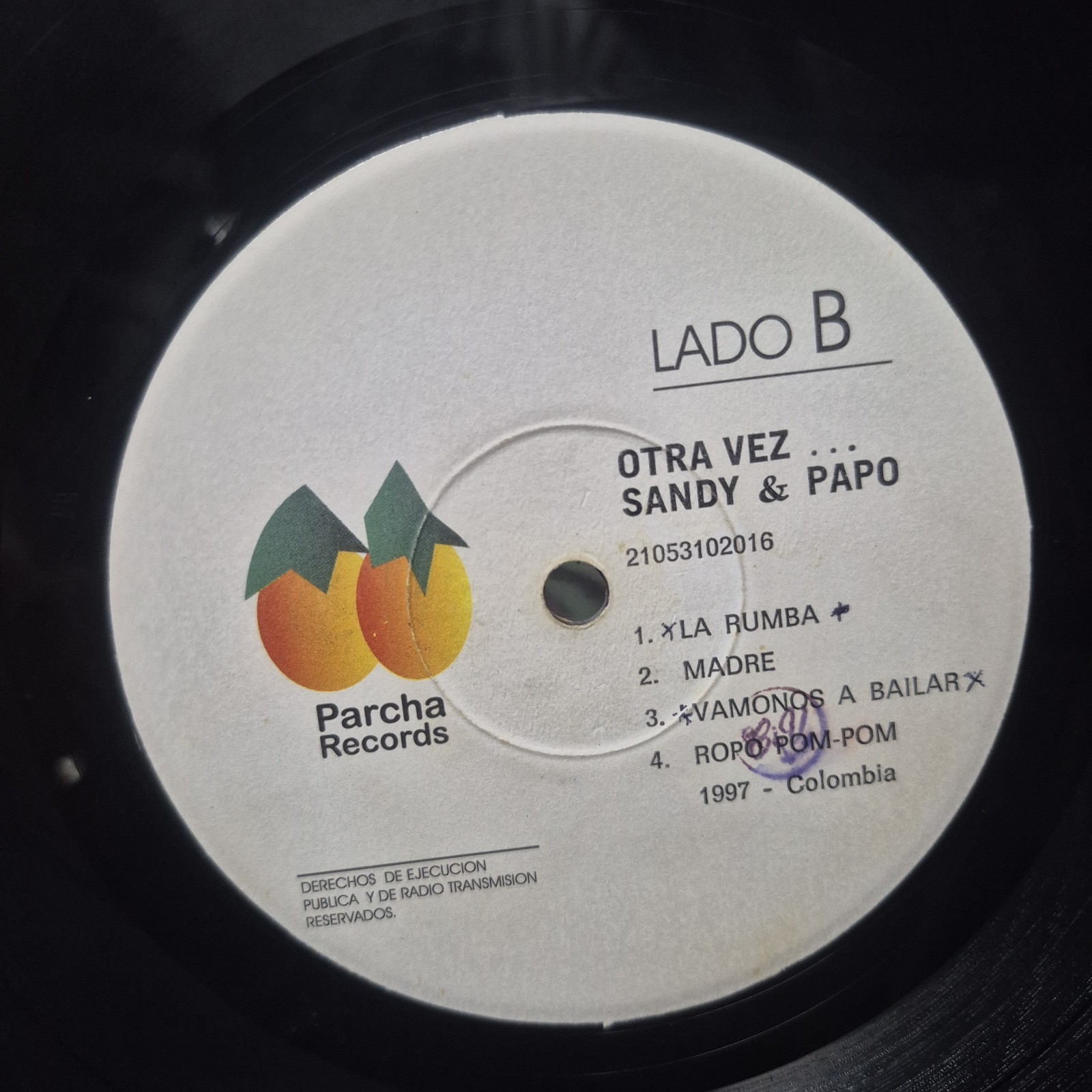 Sandy & Papo – Otra Vez Merengue, Hip-House – Edición Unica, Colombia 1997 VG+