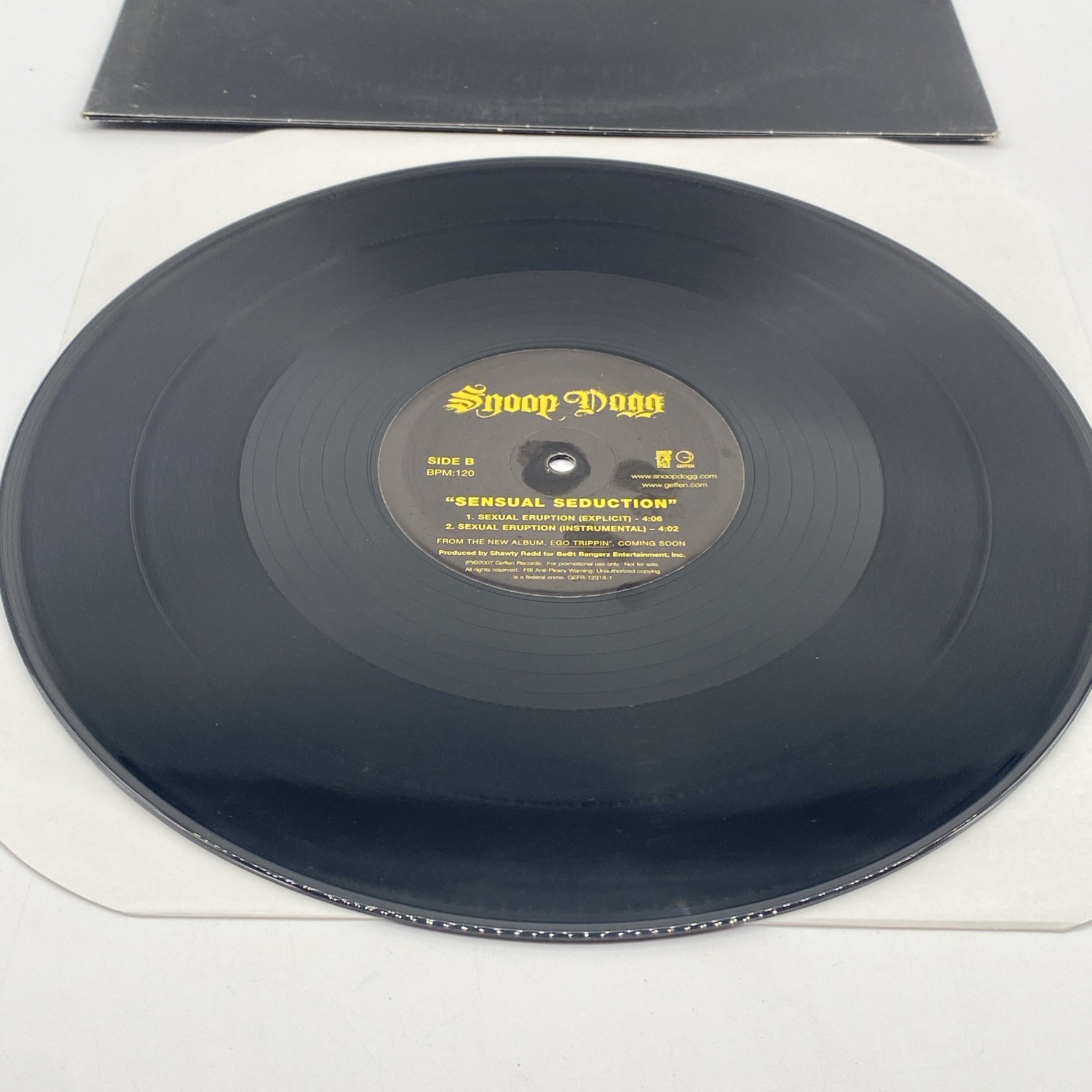 Snoop Dogg Sensual Seduction 2007 US Original Press 12inch Shawty Redd Electro