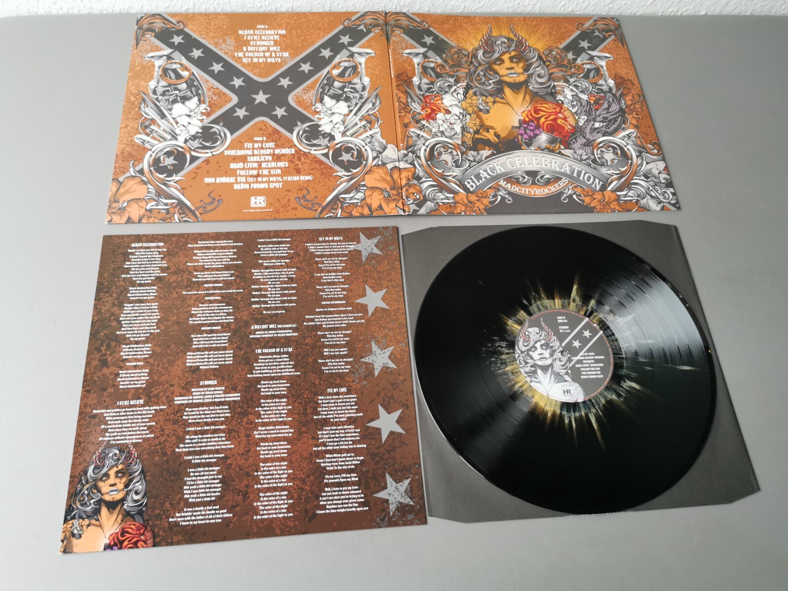 MAD CITY ROCKERS lim 250 orange black marbled Vinyl LP Black Celebration (2009)