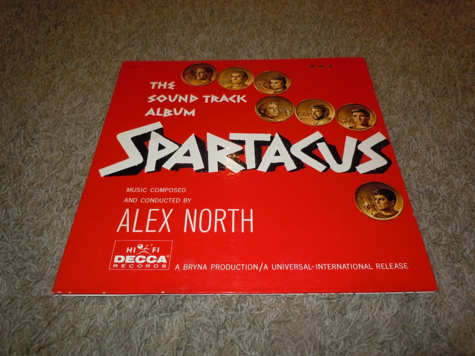 SPARTACUS 1960 Soundtrack Vinyl Record LP Alex North GATEFOLD Book DL 9092 DECCA