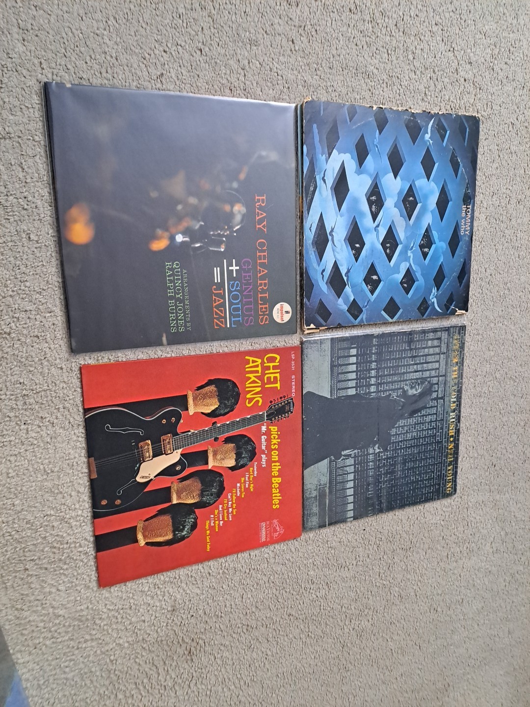 4 Very Collectible Records. Assorted Artists. VG Condition. Tested.