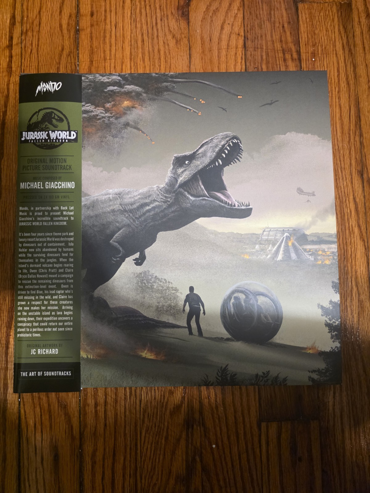 Jurassic World: Fallen Kingdom Indo-Raptor Color 2 LP Vinyl Records by Mondo