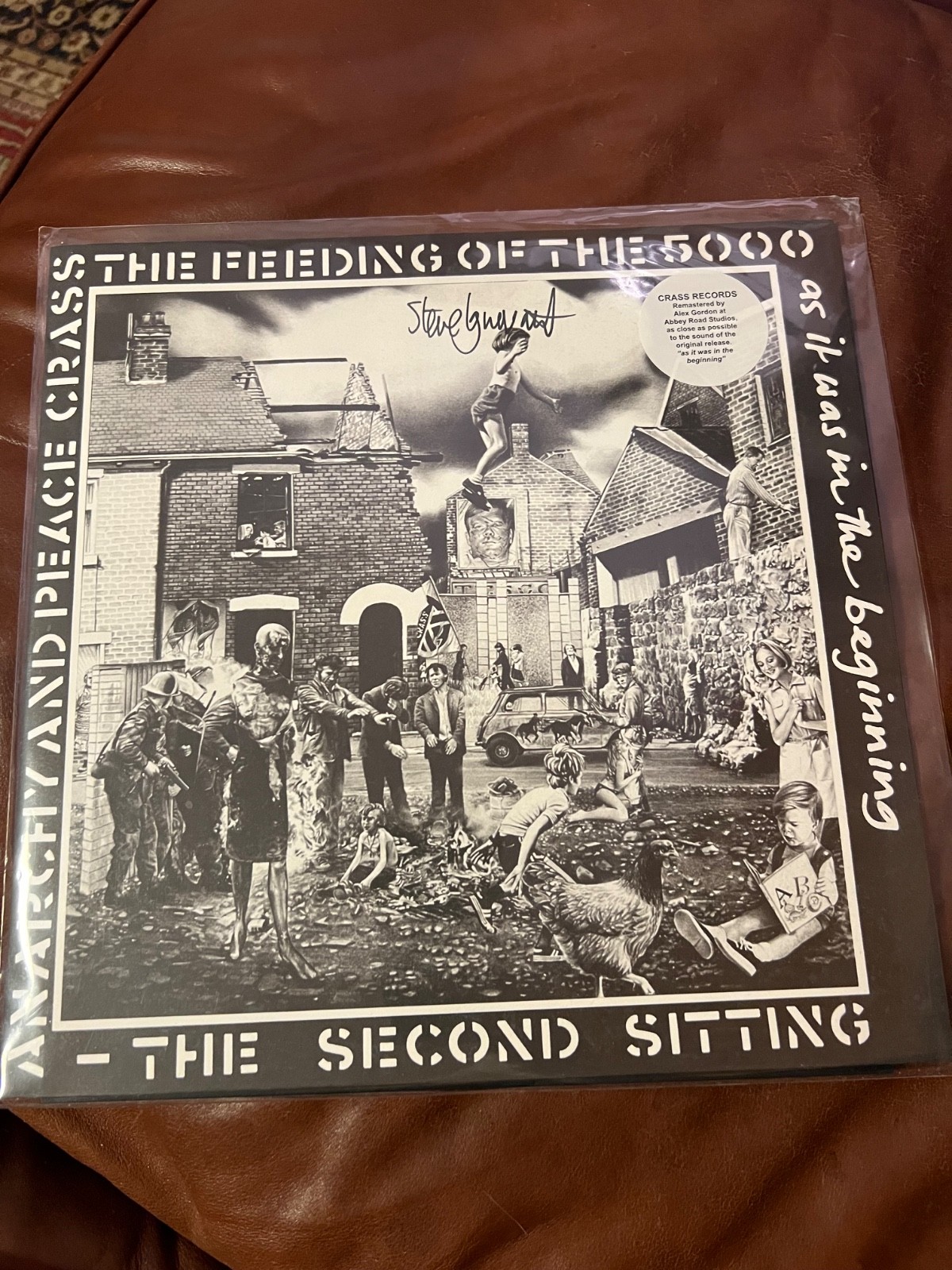 **SIGNED by Steve Ignorant** Crass feeding of the 5000 second sitting vinyl