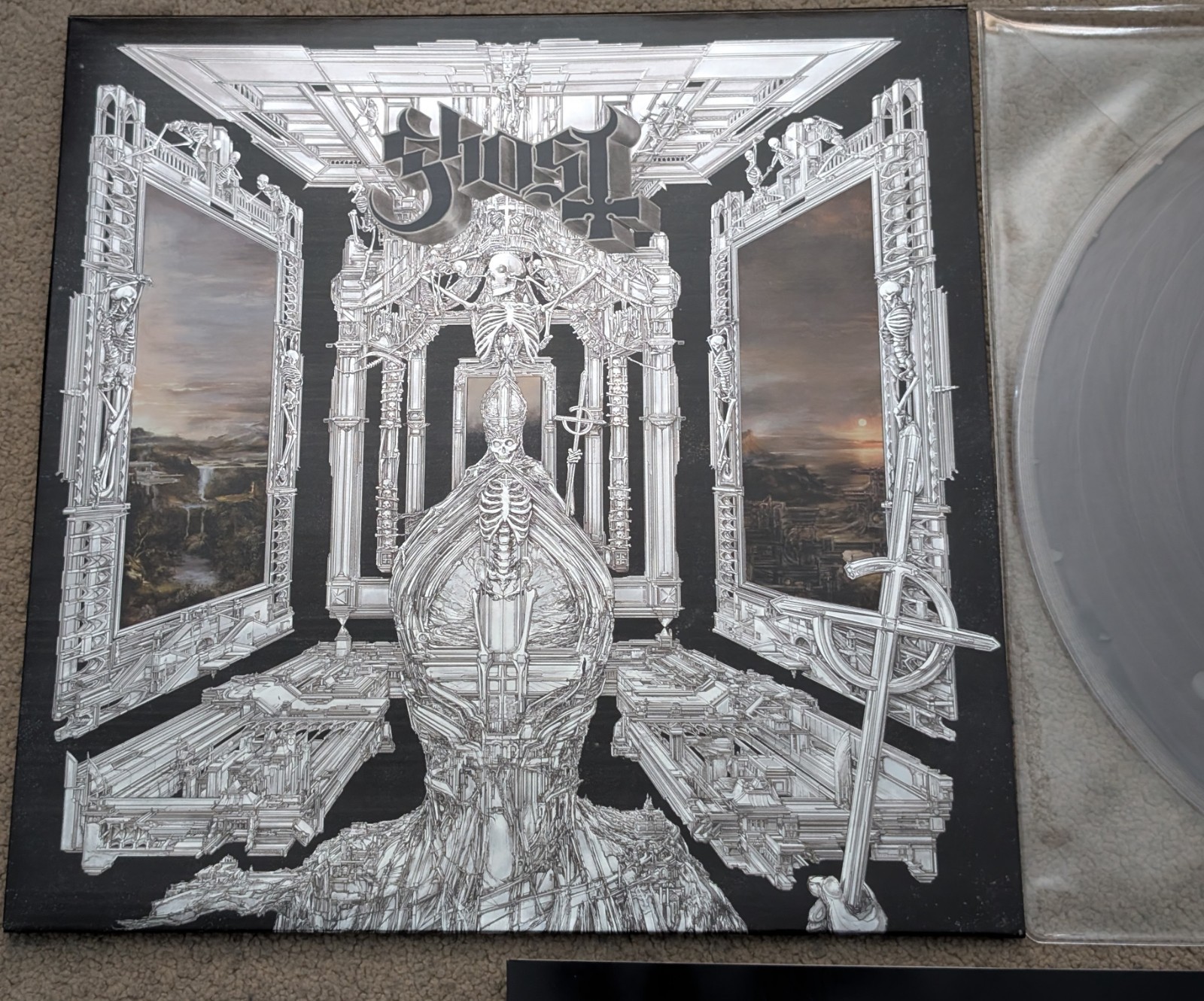 GHOST – SKELETA – Oxidized Metallic Silver LIQUID FILLED VINYL LP – New