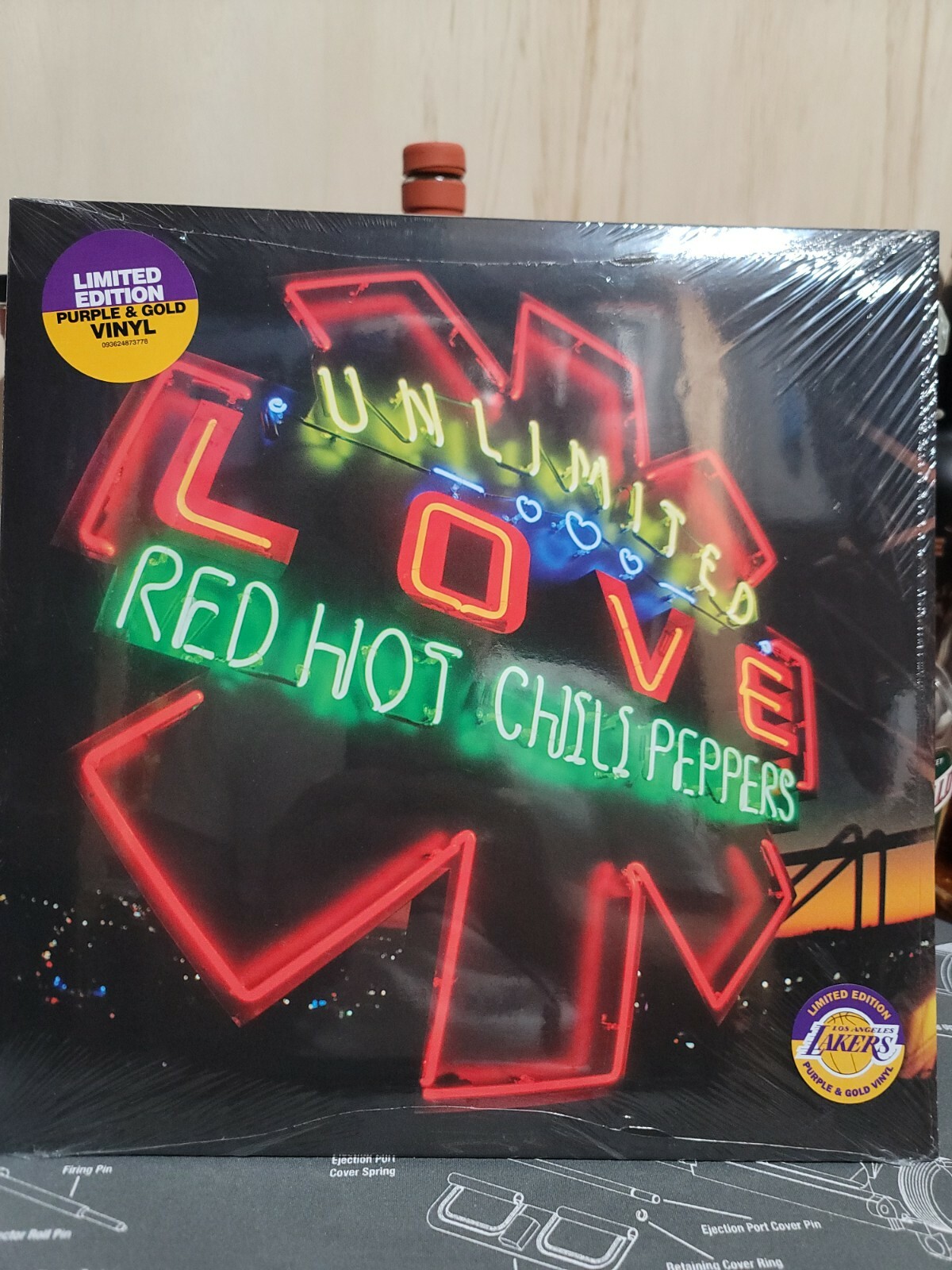 RED HOT CHILI PEPPERS UNLIMITED LOVE PURPLE AND GOLD VINYL LP LAKERS
