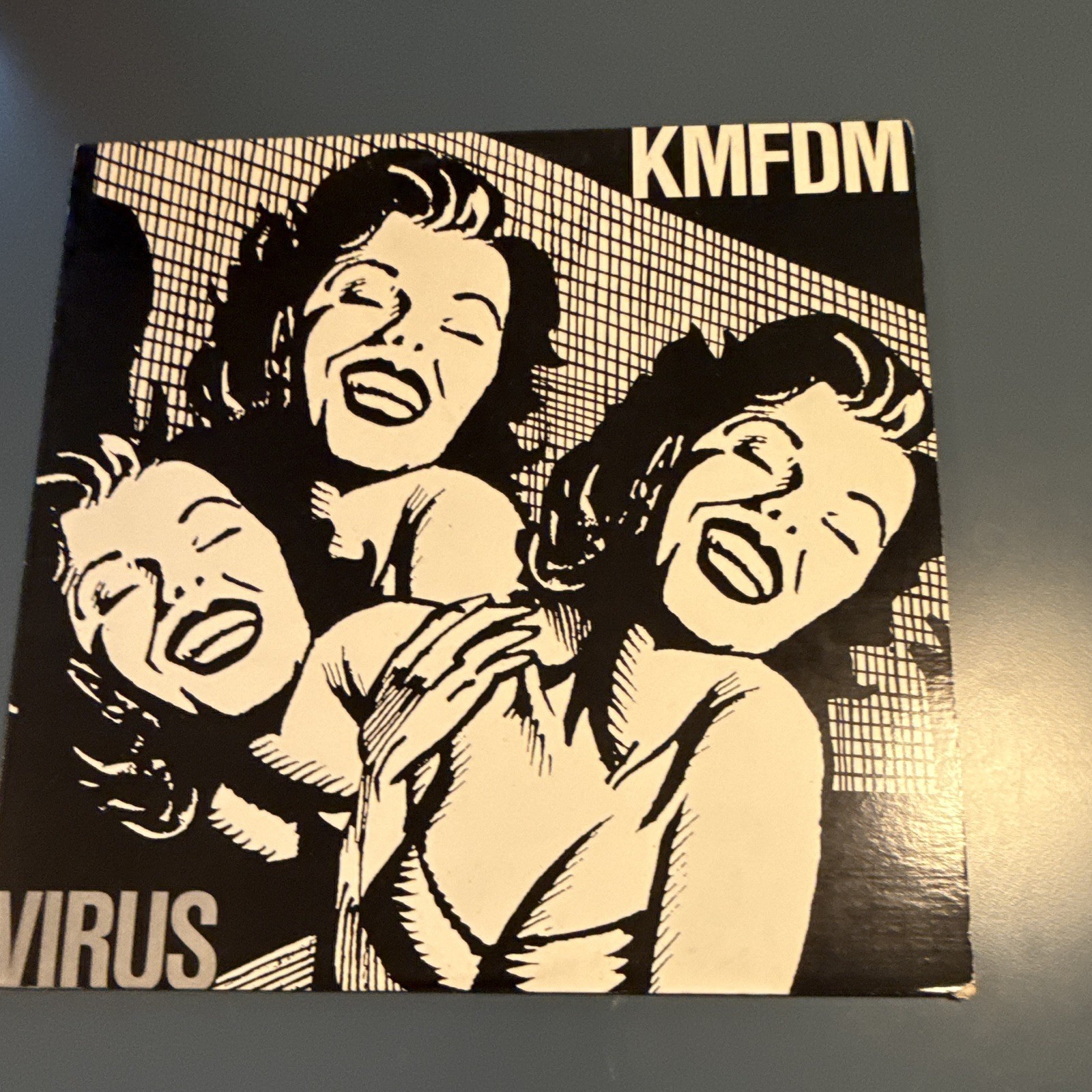 KMFDM Virus LP Vinyl 12″ Black Wax Trax! Records Industrial Card Sleeve