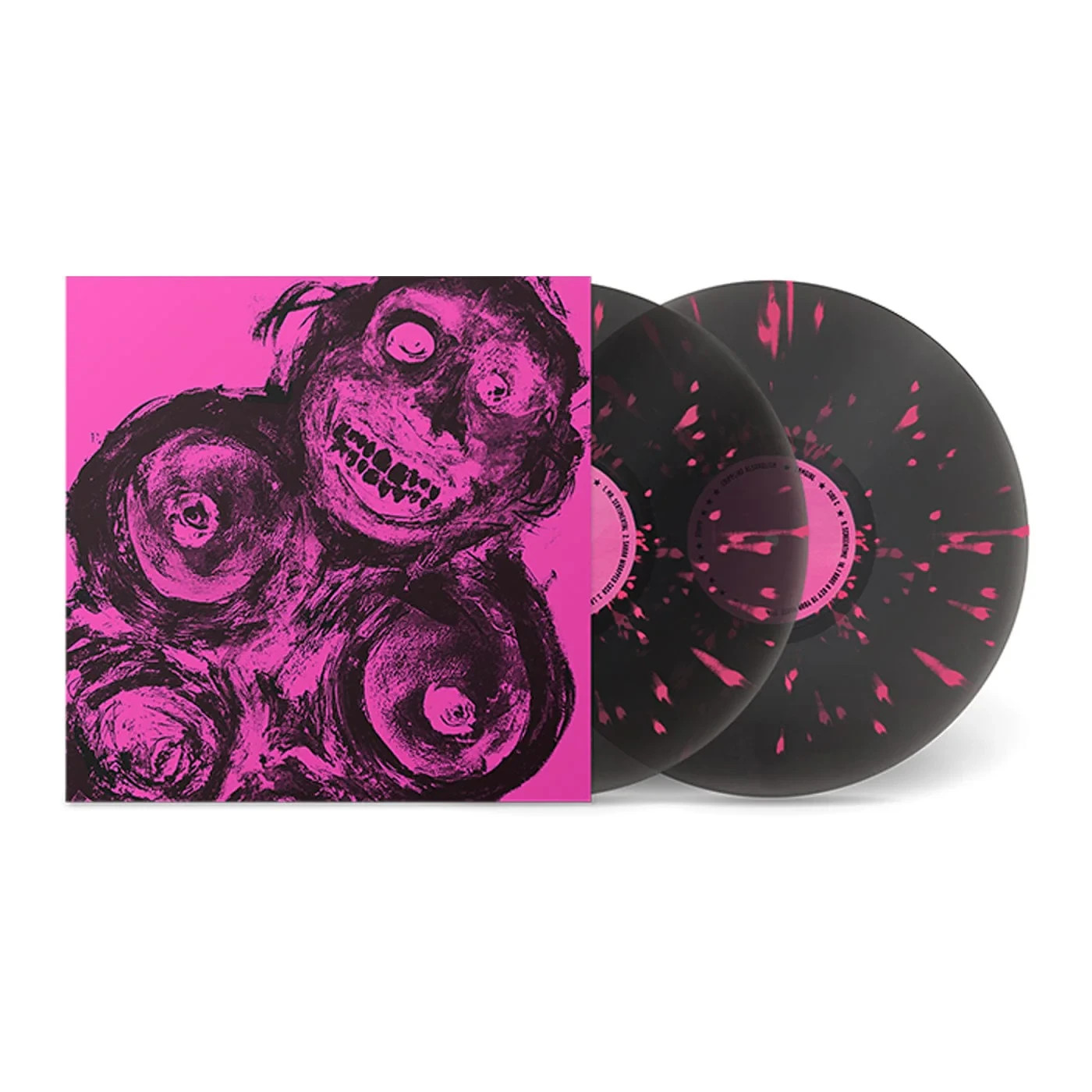 Crippling Alcoholism Camgirl BLACK ICE HOT PINK SPLATTER COLOR Vinyl 2xLP x/300