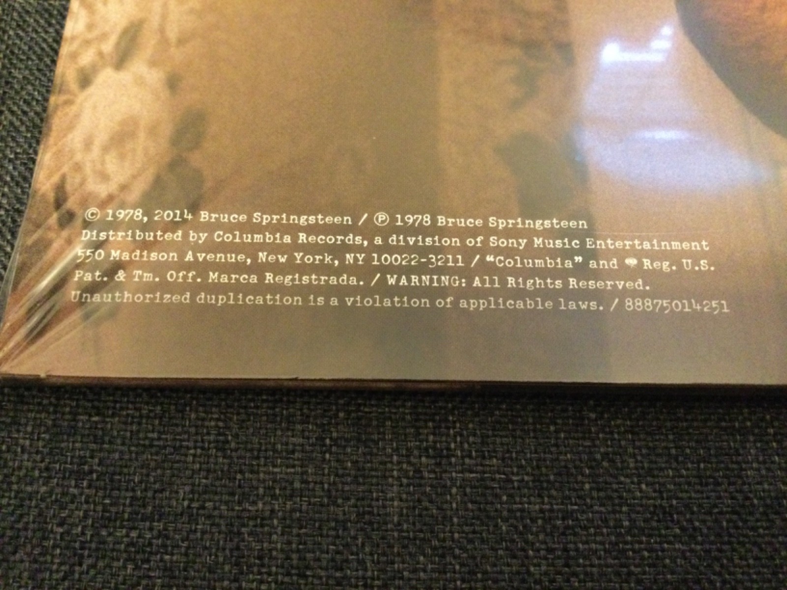 Bruce Springsteen -Darkness on the Edge of Town – Mint – 2014 Reissue – Sealed