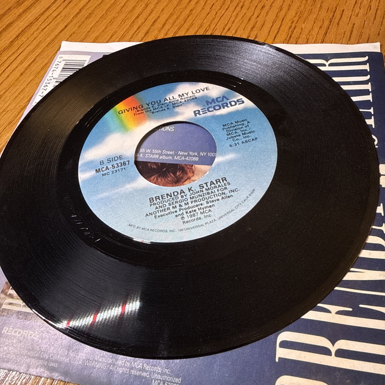 Brenda K Starr What You See Is What You Get Vtg 45 Vinyl Record Picture Sleeve