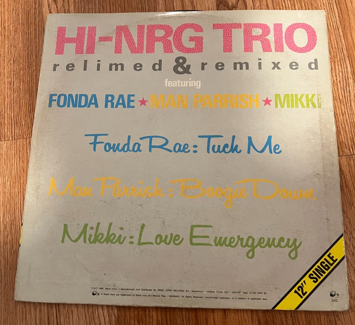 V.A. – Hi-NRG Trio (Relimed & Remixed) (Vinyl 12″ – 1985 – Original)