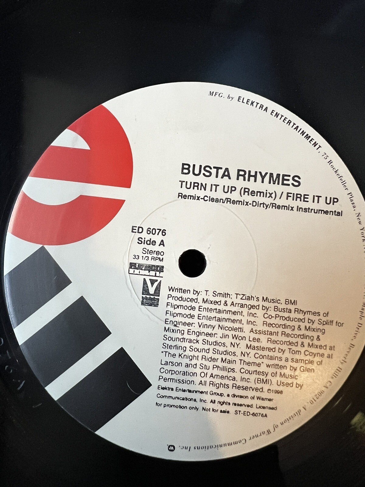 Busta Rhymes turn it up vinyl record LP rare very good condition