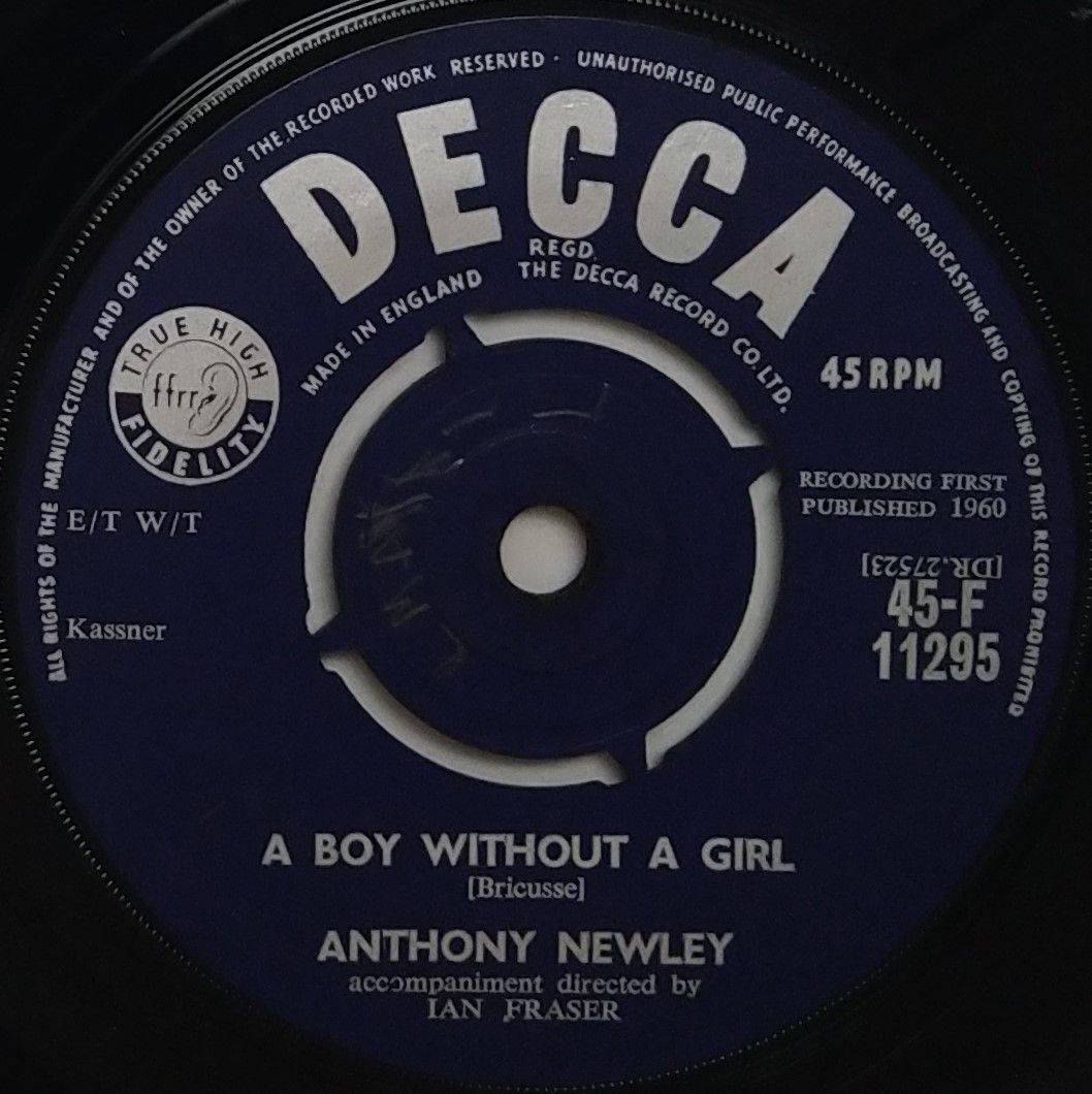 Anthony Newley Strawberry Fair 7″ Single (1960) Decca 45-F 11295
