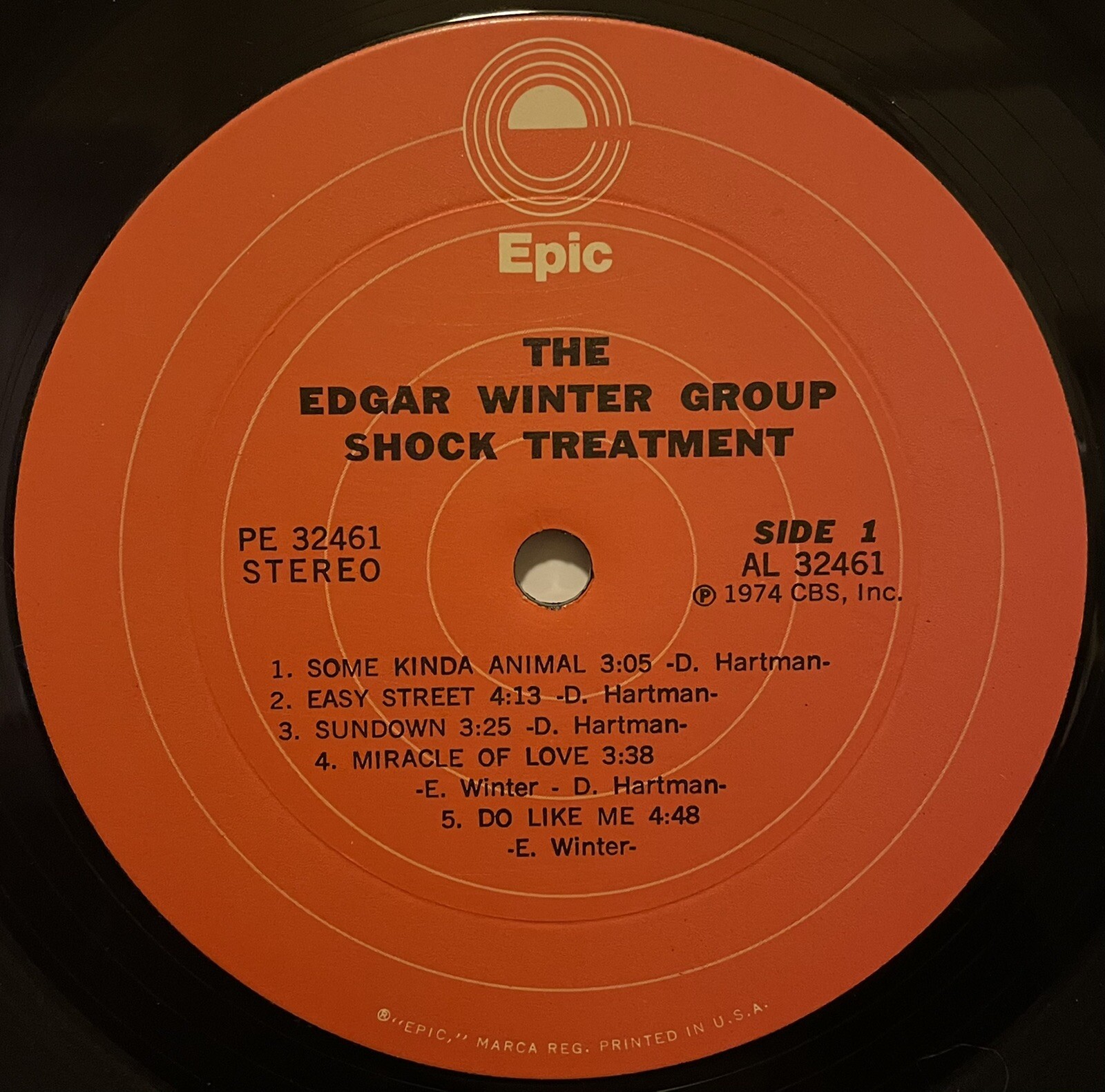 EDGAR WINTER GROUP Shock Treatment 1974 PE32461 Vinyl Album UltraSonic Clean EX