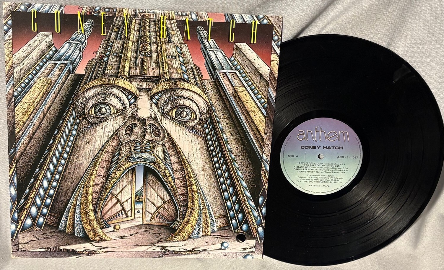 LP CONEY HATCH Self-titled (ORIG VINYL, CANADA ANR-1-1037, 1982) NM/EX